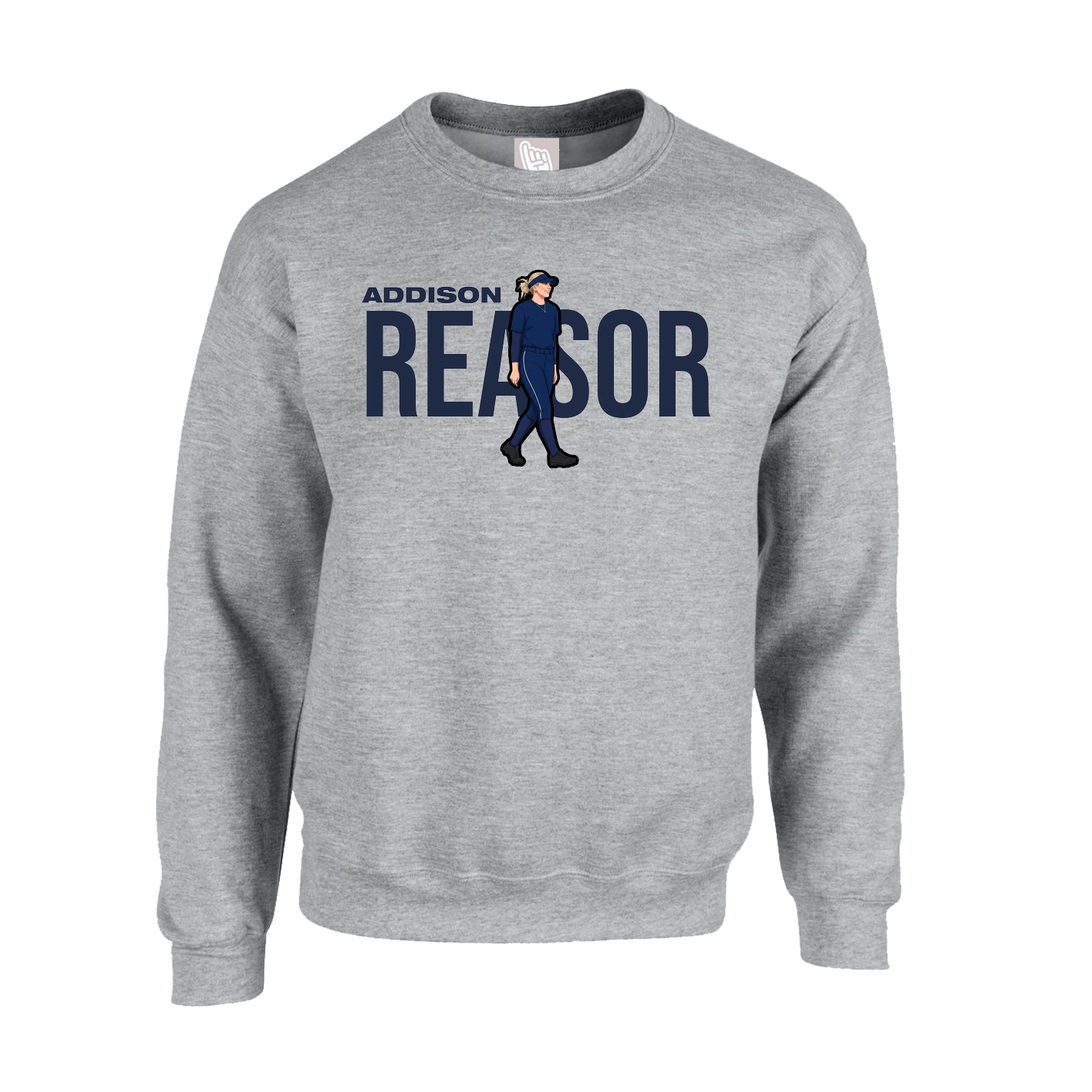 Fleece Crew — Player Name in Grey