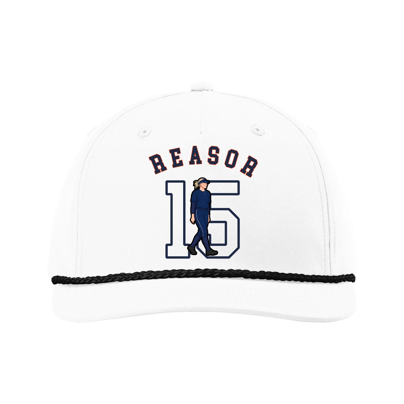 Five-Panel Classic Rope Cap — Shirsey Arch in White