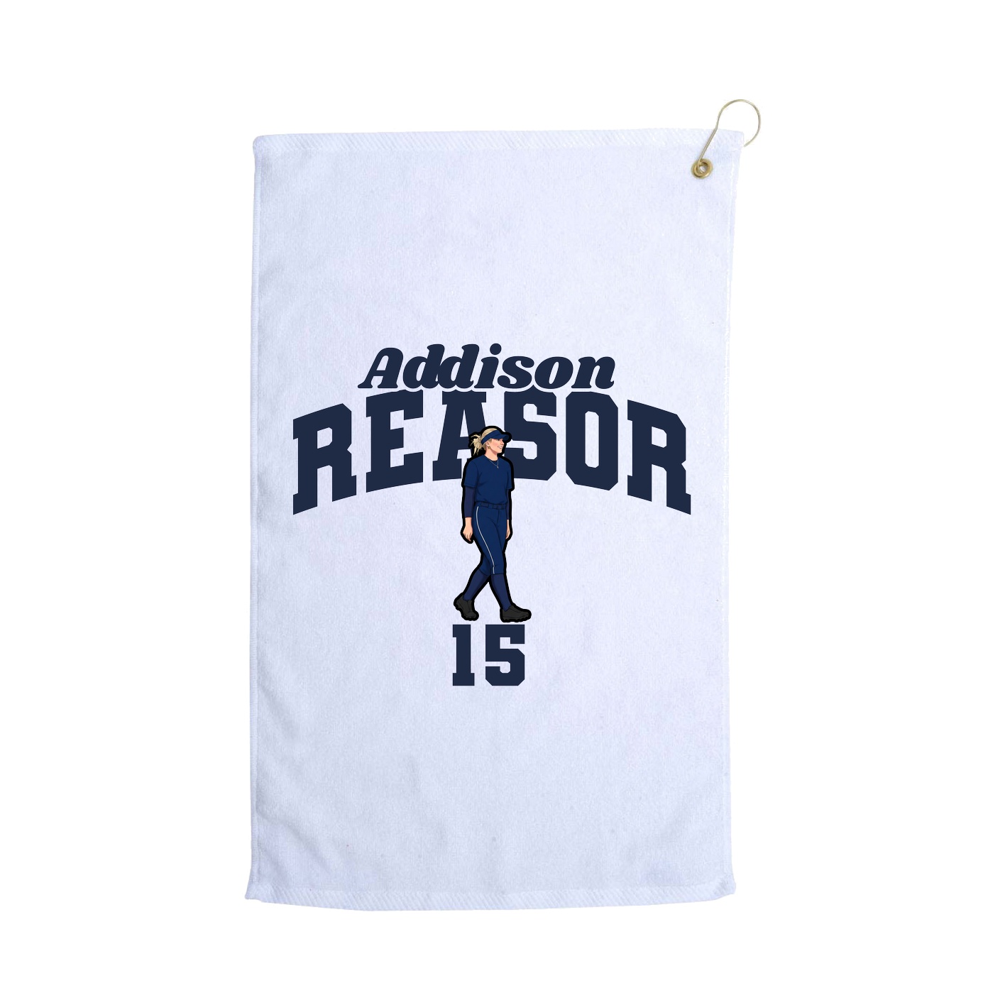 Golf Towel — Signature Arch in White