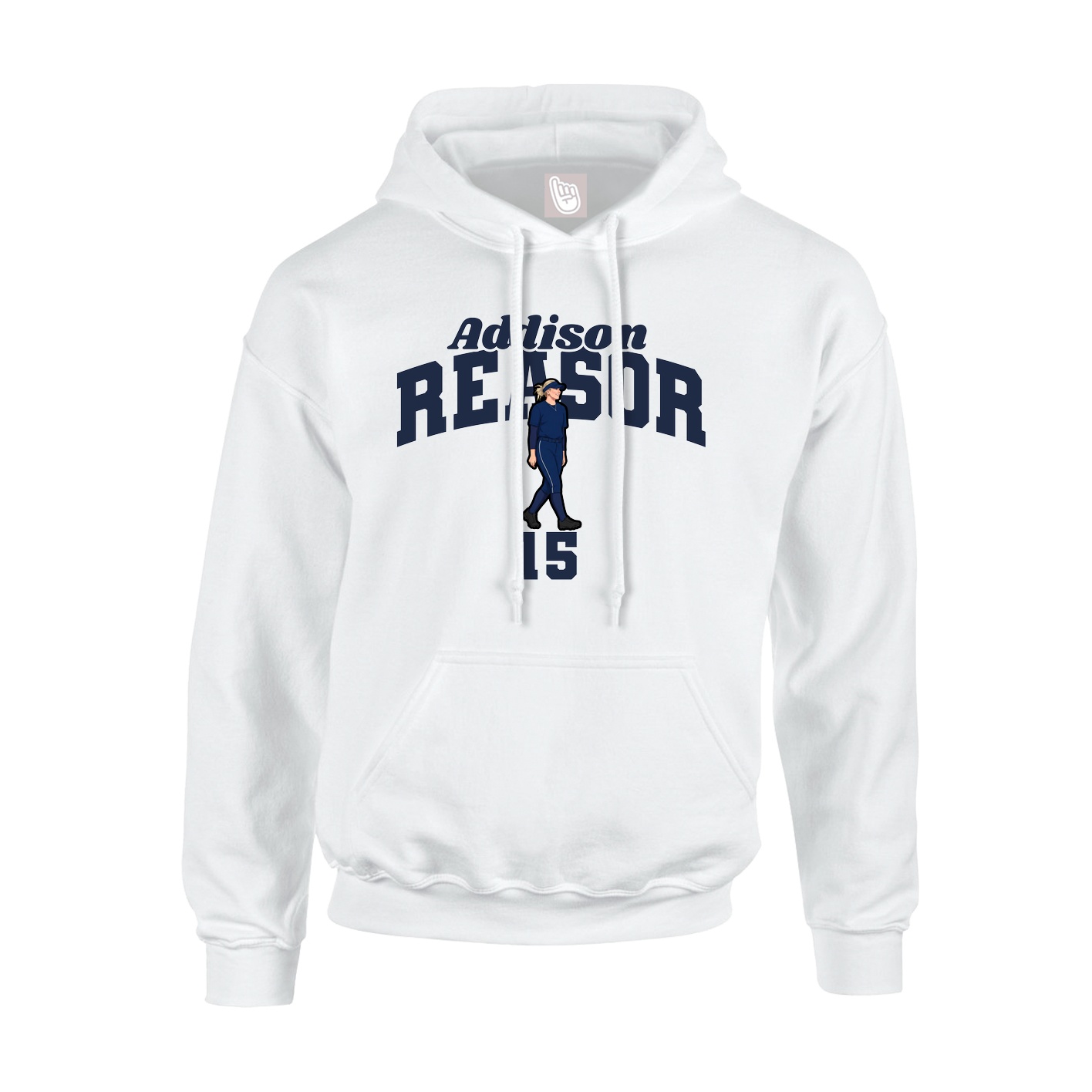 Hoodie — Signature Arch in White