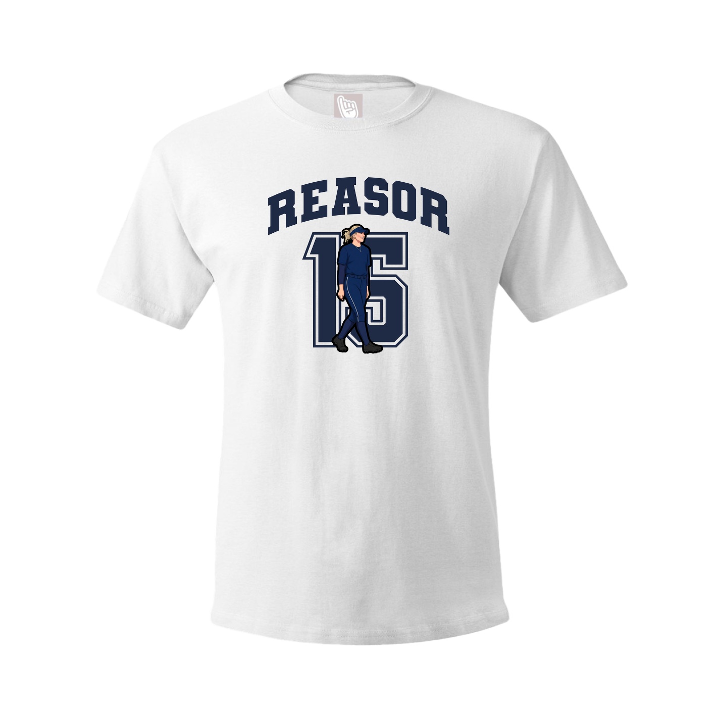 Youth Tee — Number in White