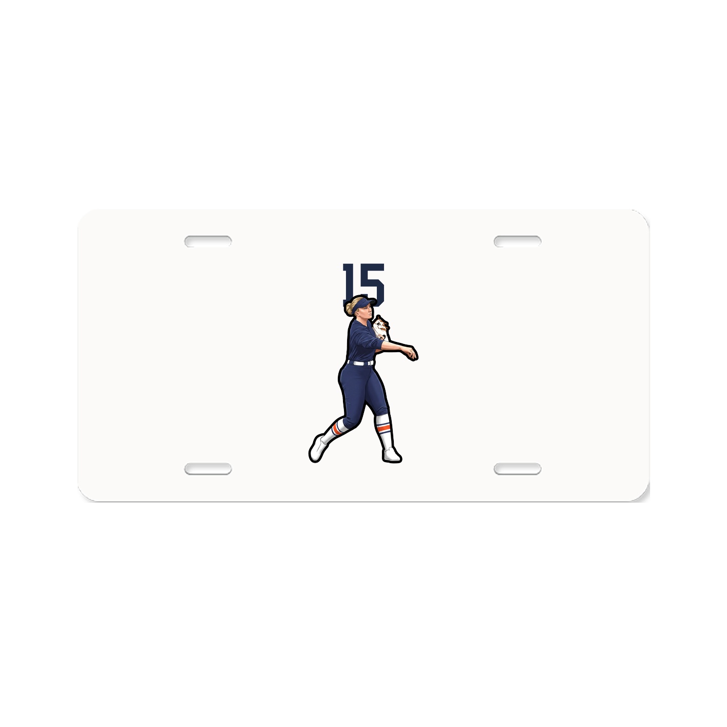 License Plate — Number Top in Classic