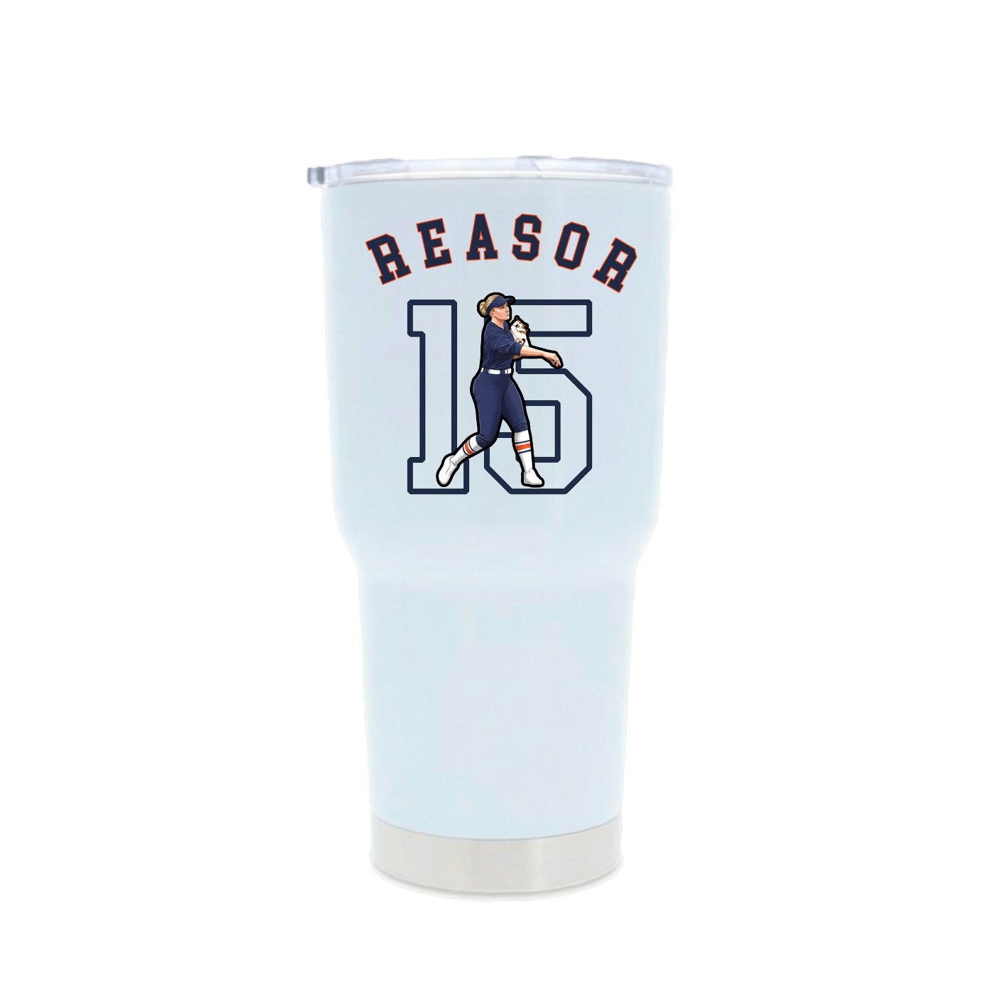 30oz Stainless Steel Tumbler — Shirsey Arch in White