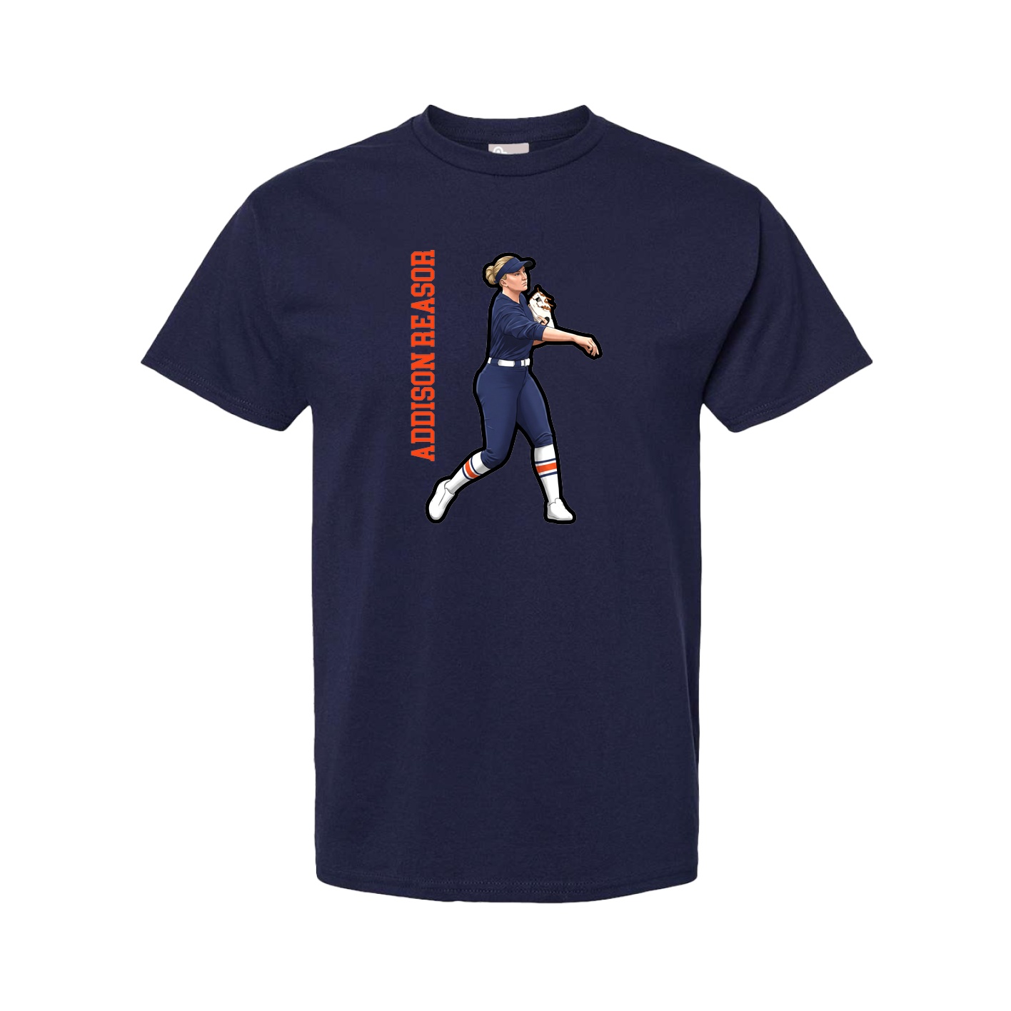 Tee — Name Vertical in Navy