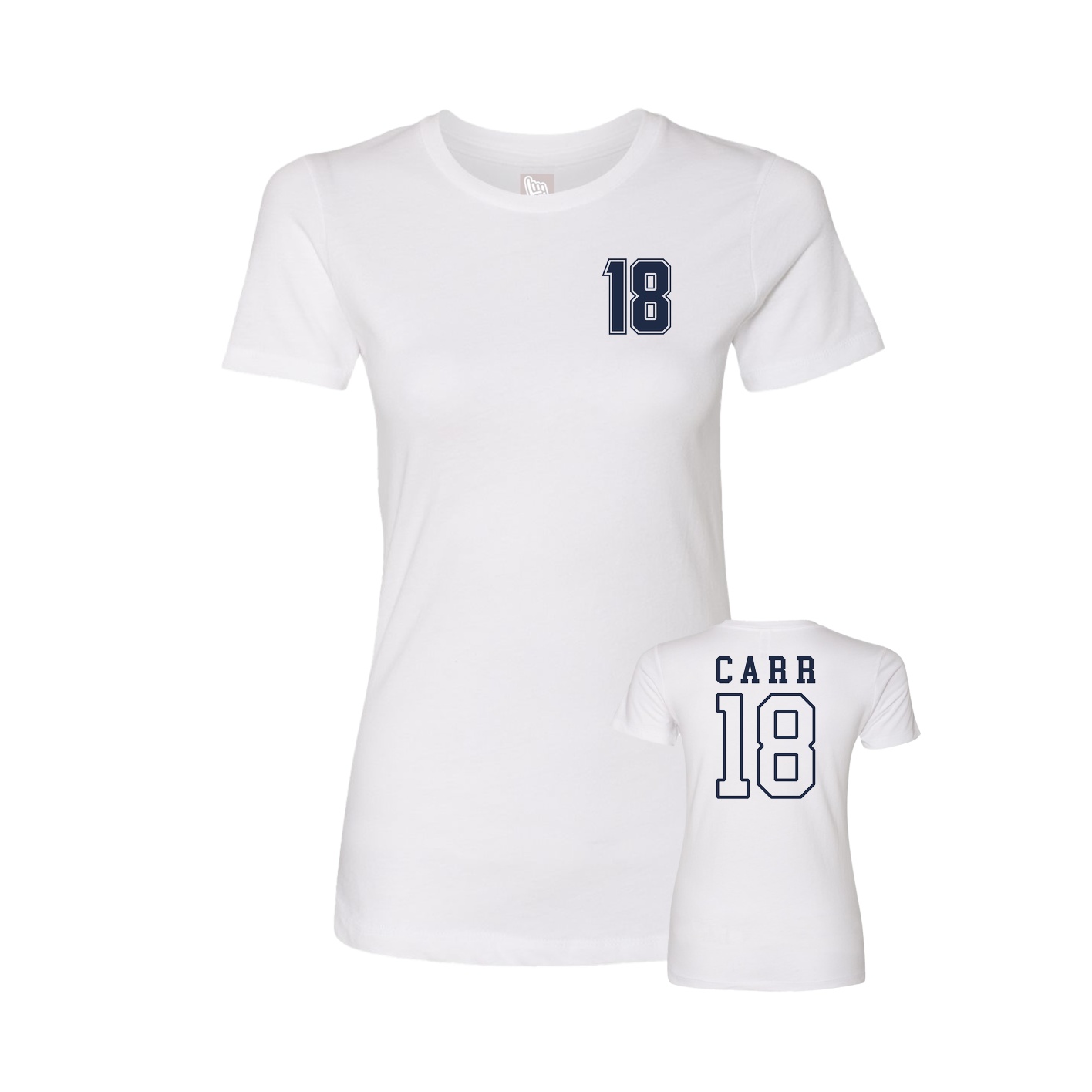 Womens Tee — Chest Back in White