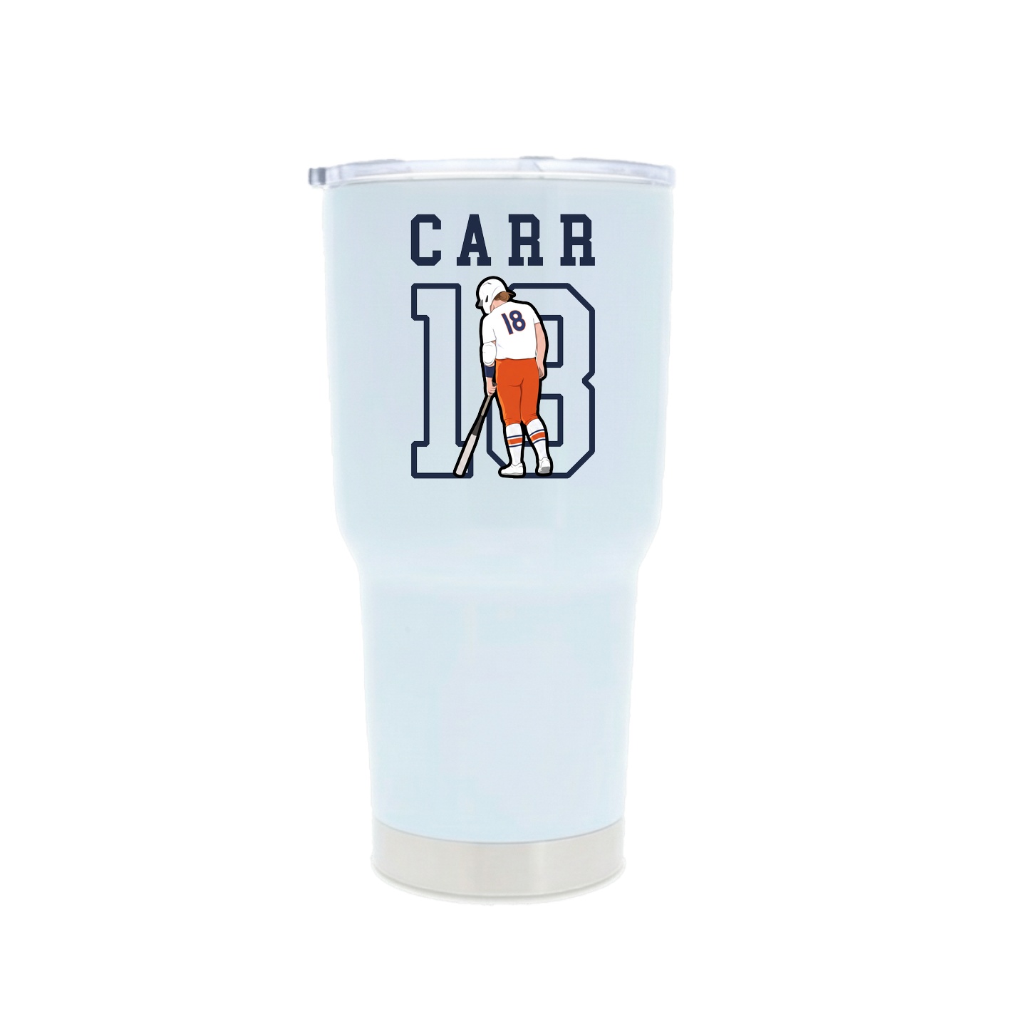30oz Stainless Steel Tumbler — Shirsey in White