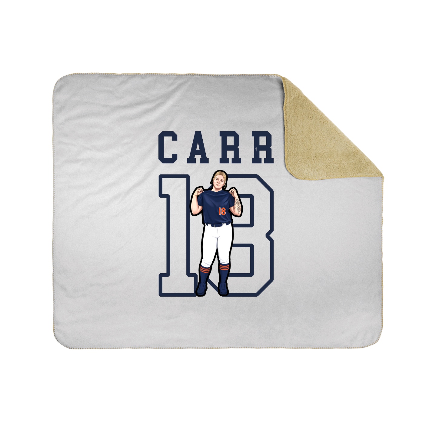 Throw Blanket — Shirsey in White