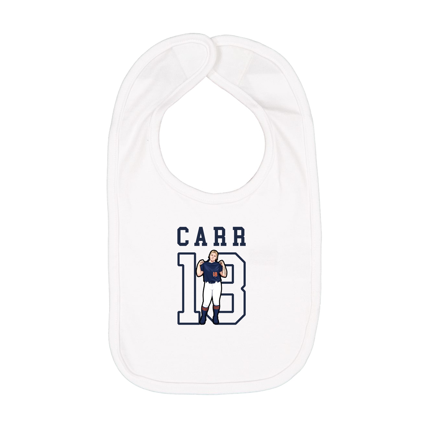 Infant Bib — Shirsey in White