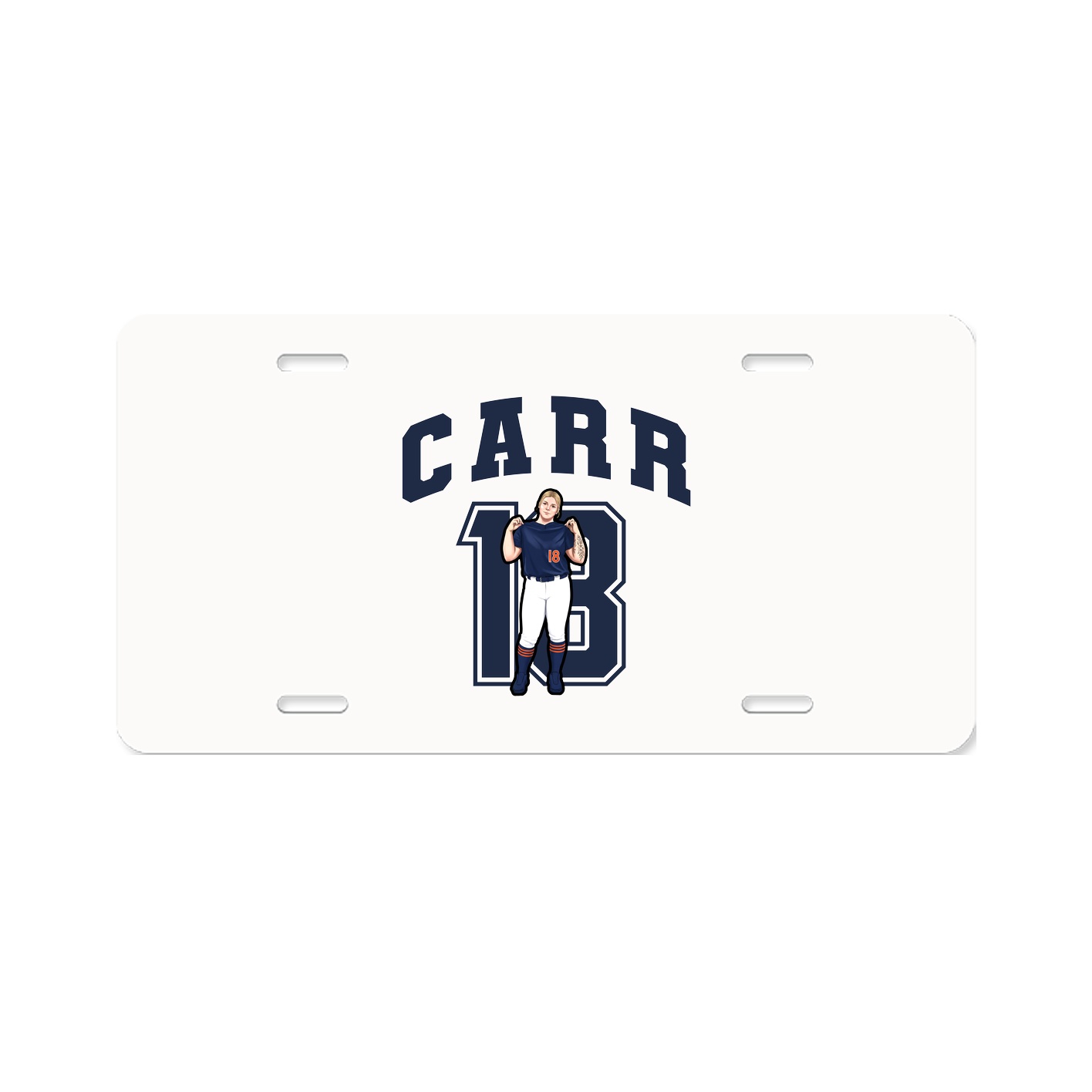 License Plate — Number in Classic