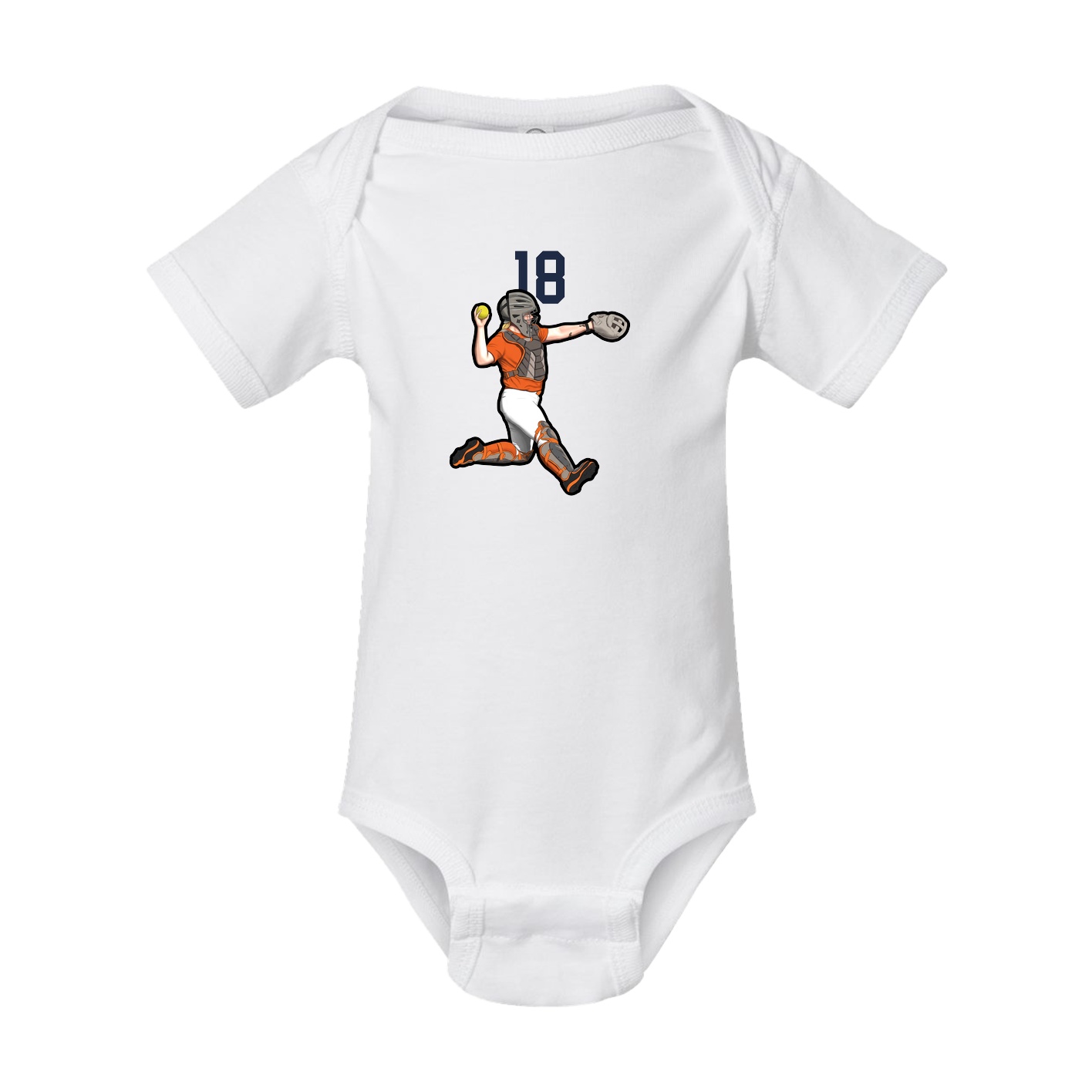 Baby Onesie — Number Top in White