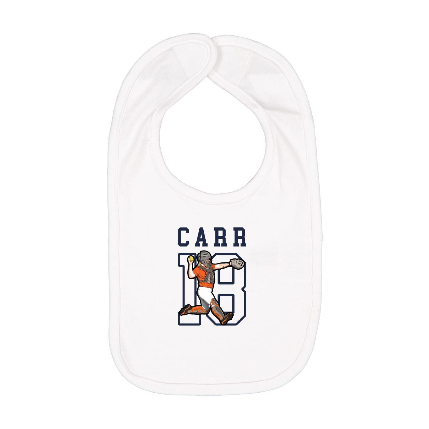 Infant Bib — Shirsey in White