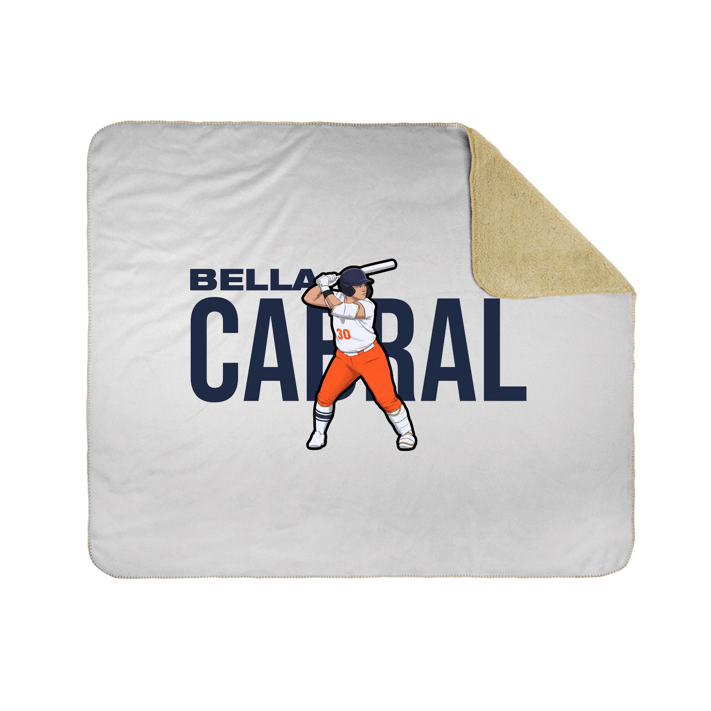 Throw Blanket — Player Name in White