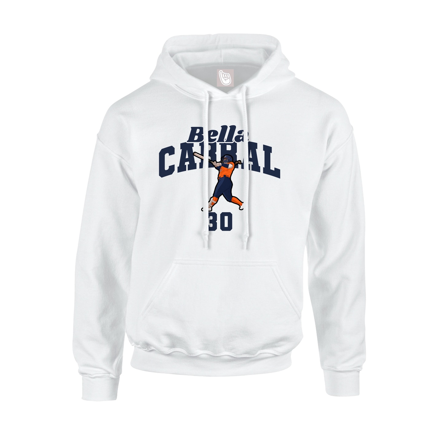Youth Hoodie — Signature Arch in White