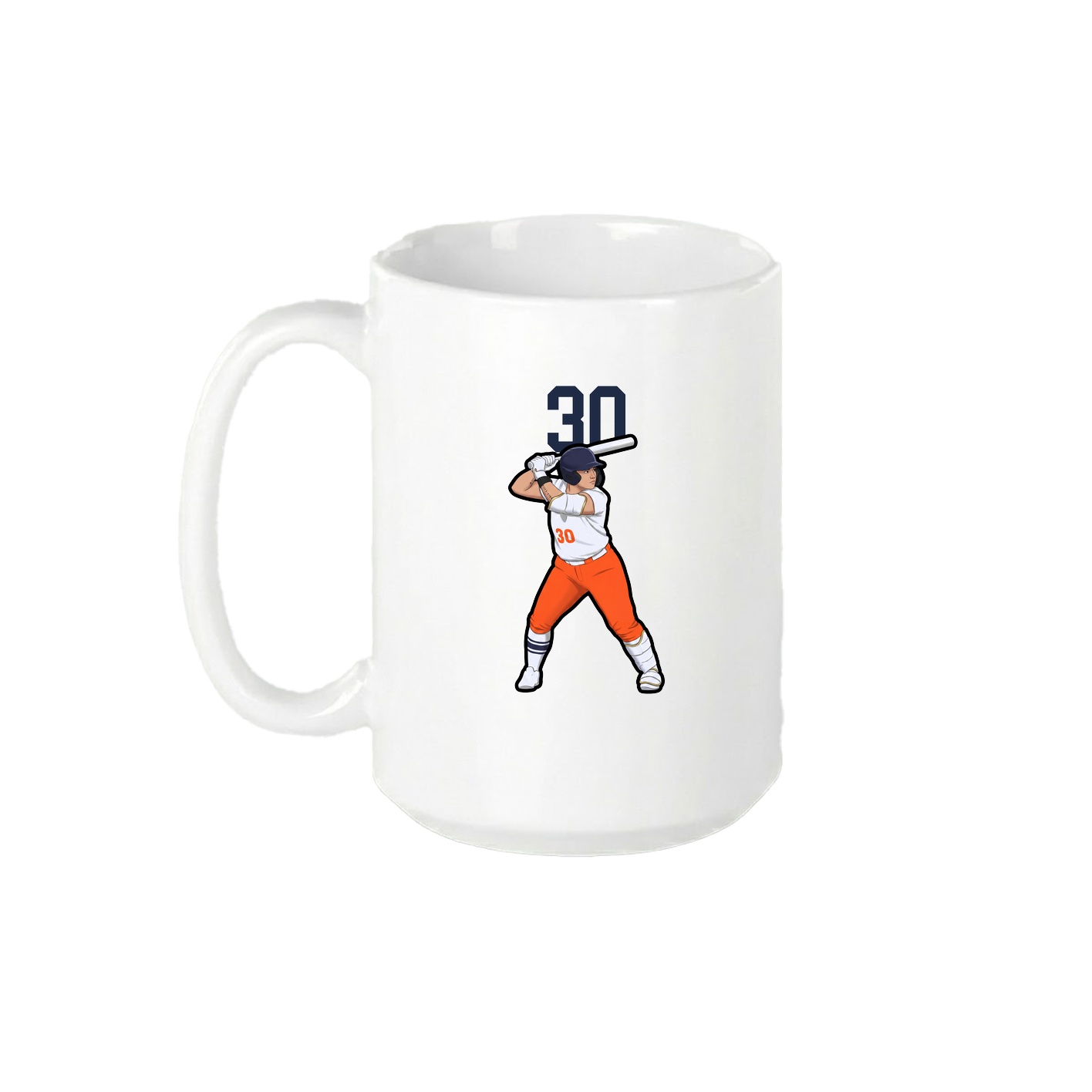 15oz Coffee Mug — Number Top in White