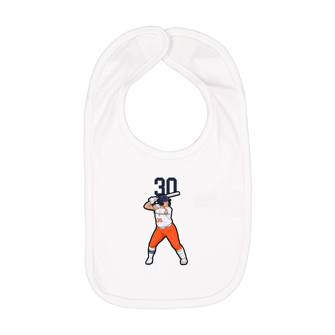 Infant Bib — Number Top in White