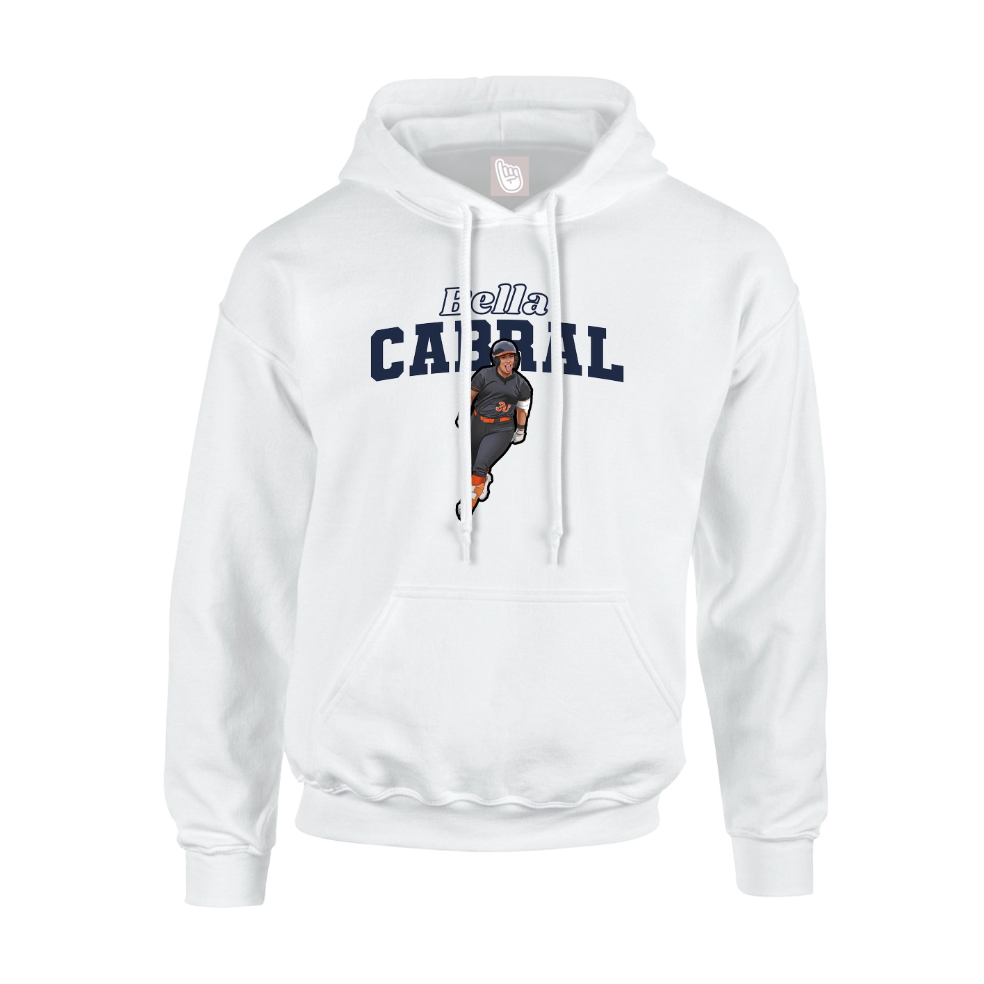 Hoodie — Name Arch in White