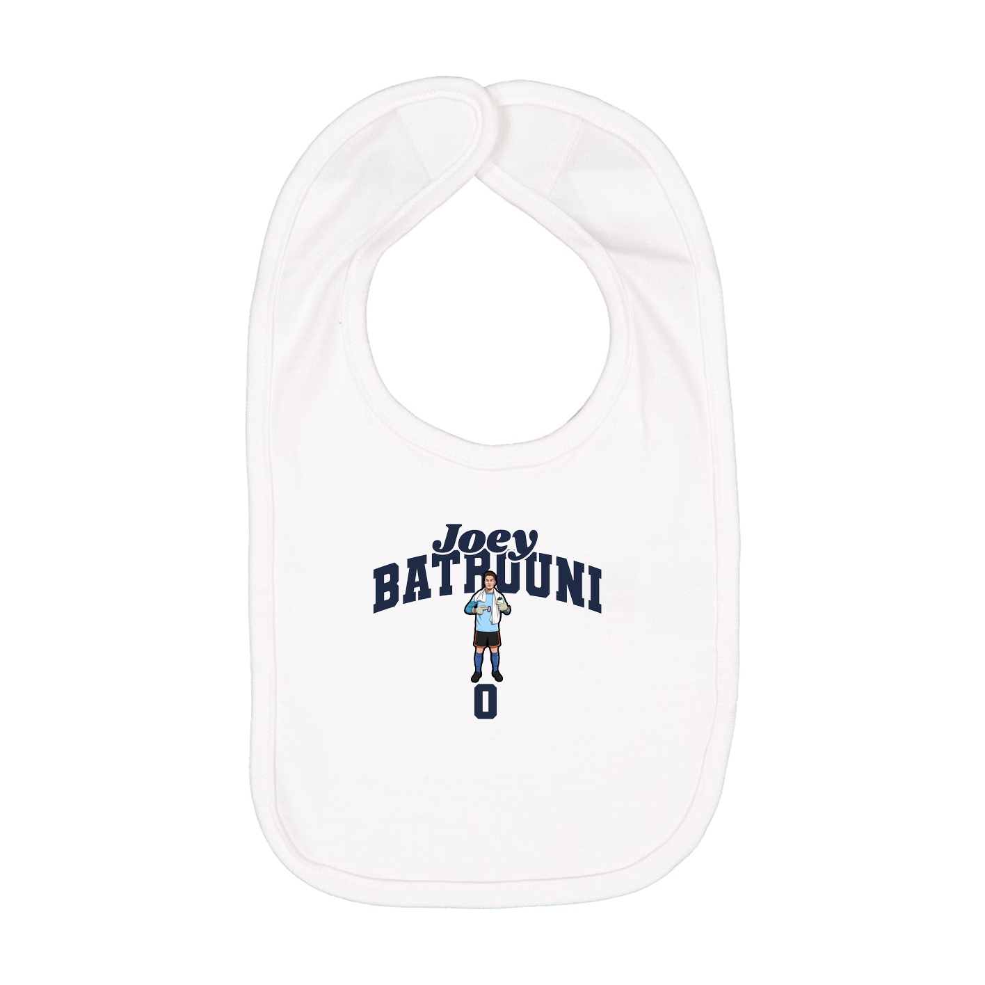 Infant Bib — Signature Arch in White