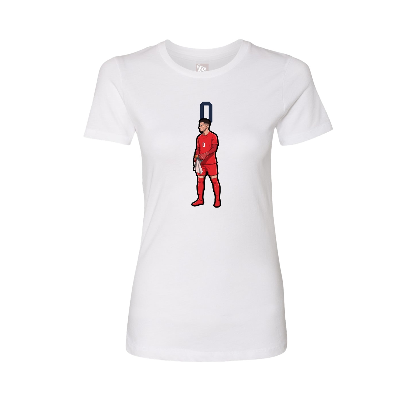 Womens Tee — Number Top in White