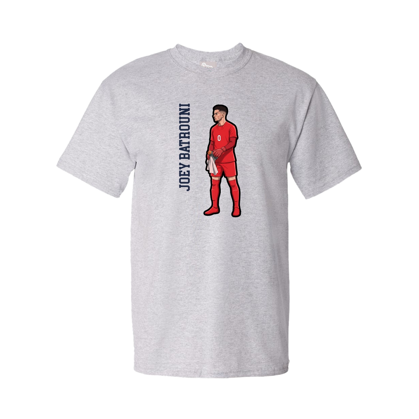 Tee — Name Vertical in Grey