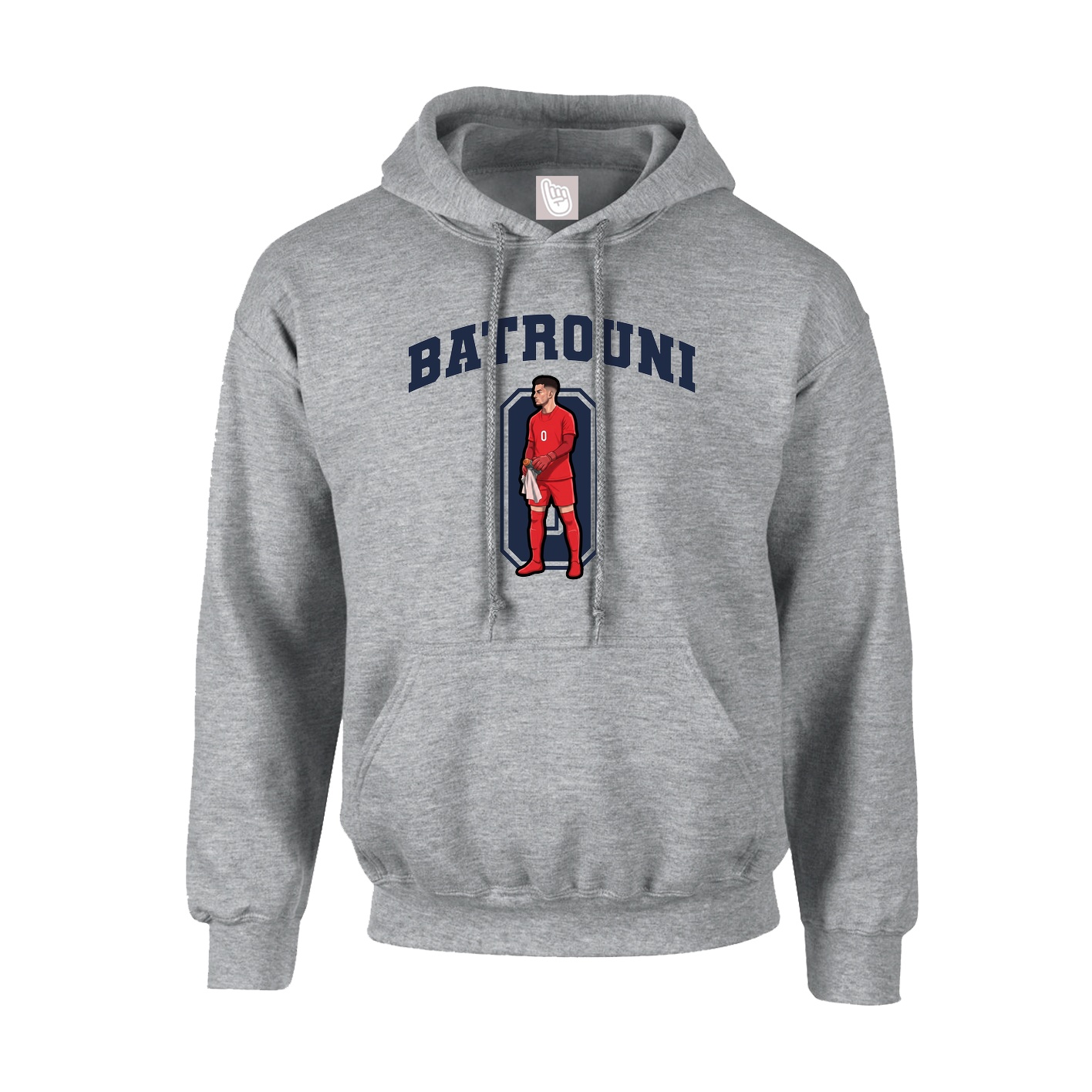 Hoodie — Number in Grey