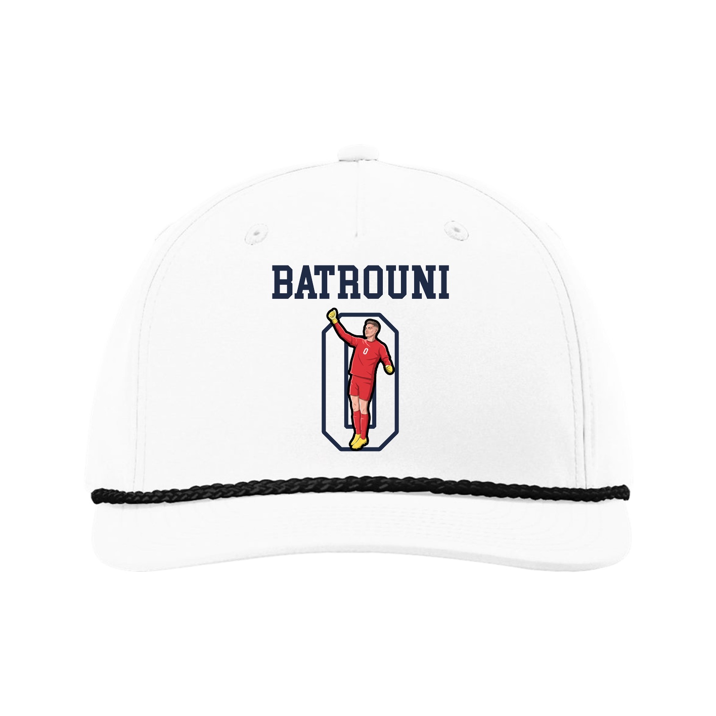 Five-Panel Classic Rope Cap — Shirsey in White