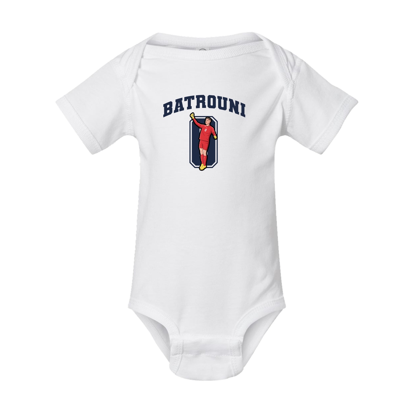 Baby Onesie — Number in White
