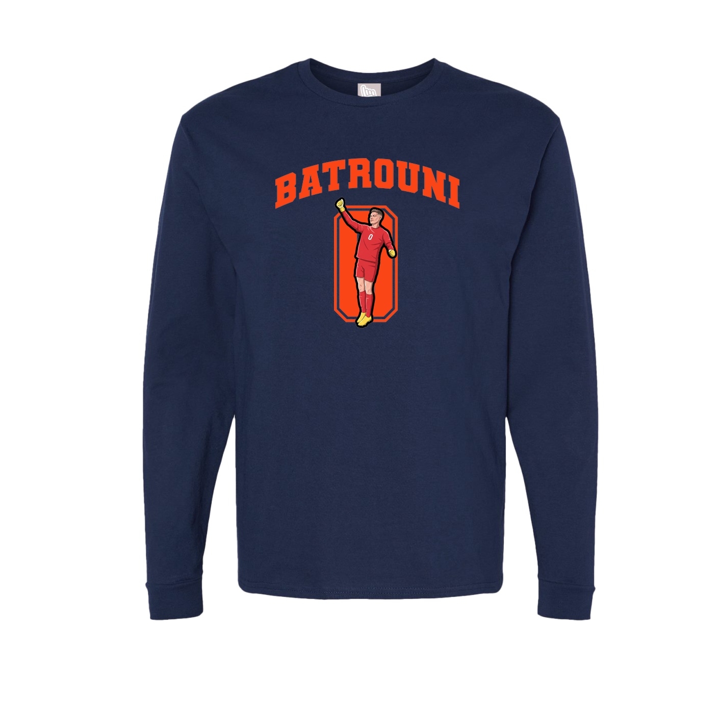 Long Sleeve Tee — Number in Navy