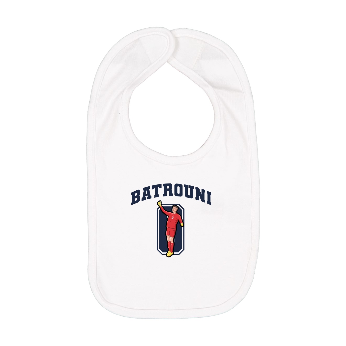 Infant Bib — Number in White