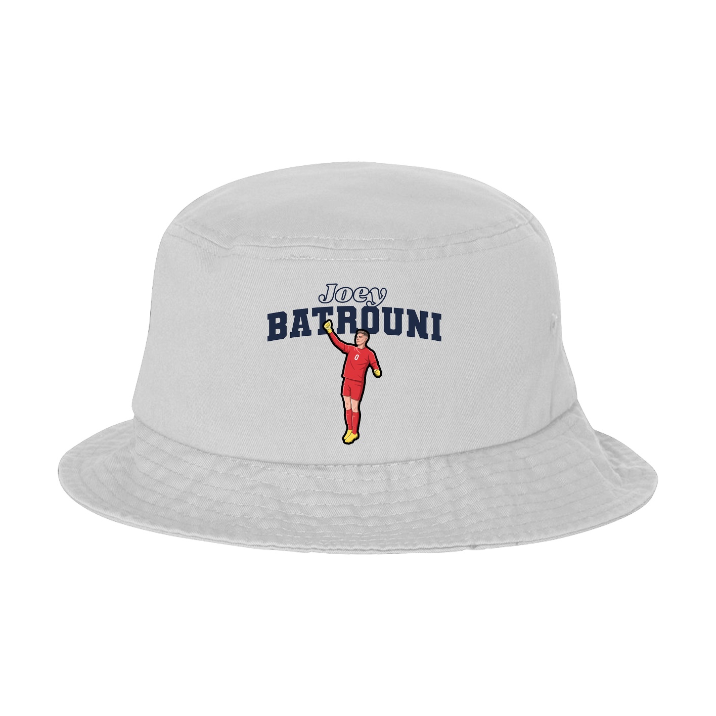 Bucket Cap — Name Arch in White