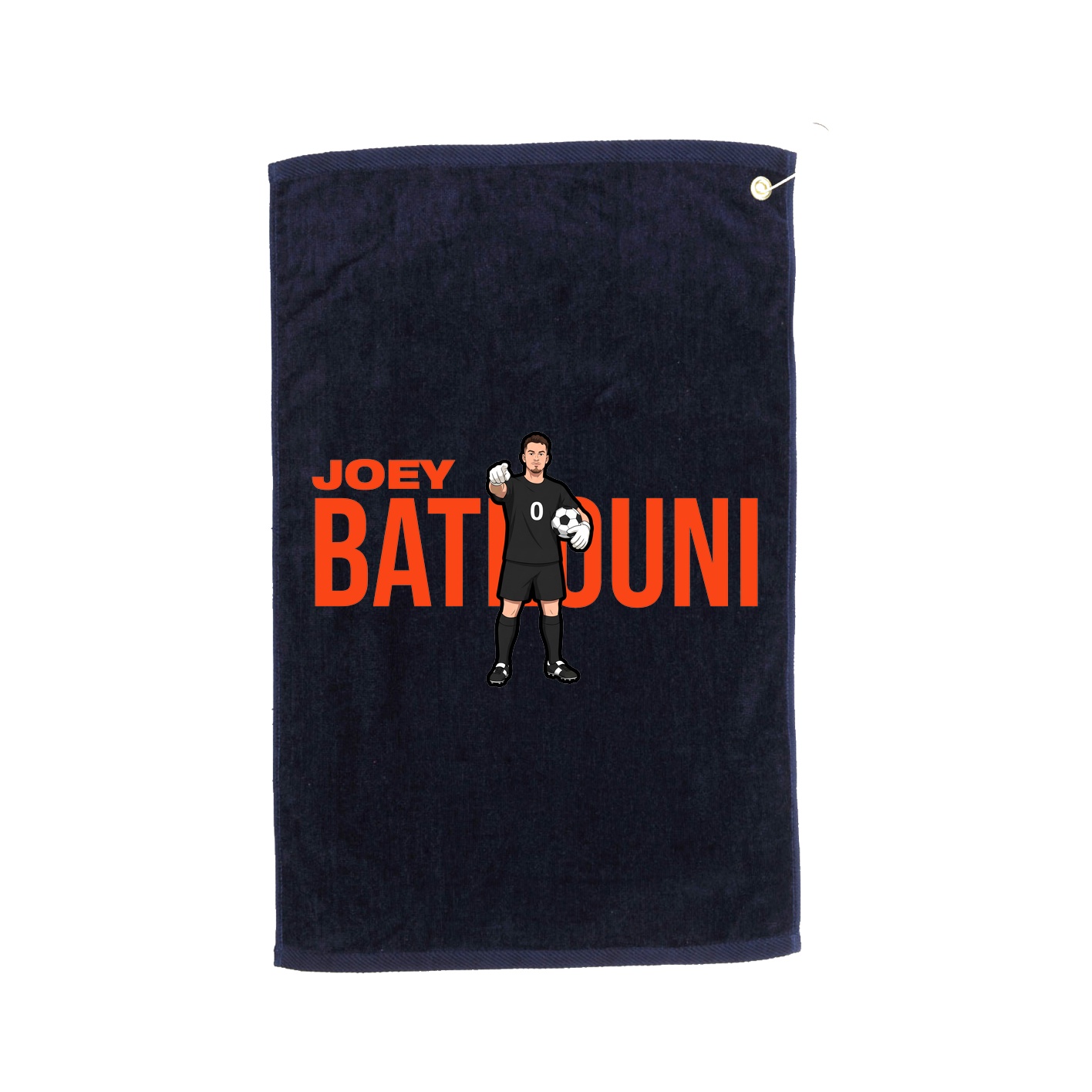 Golf Towel — Player Name in Navy