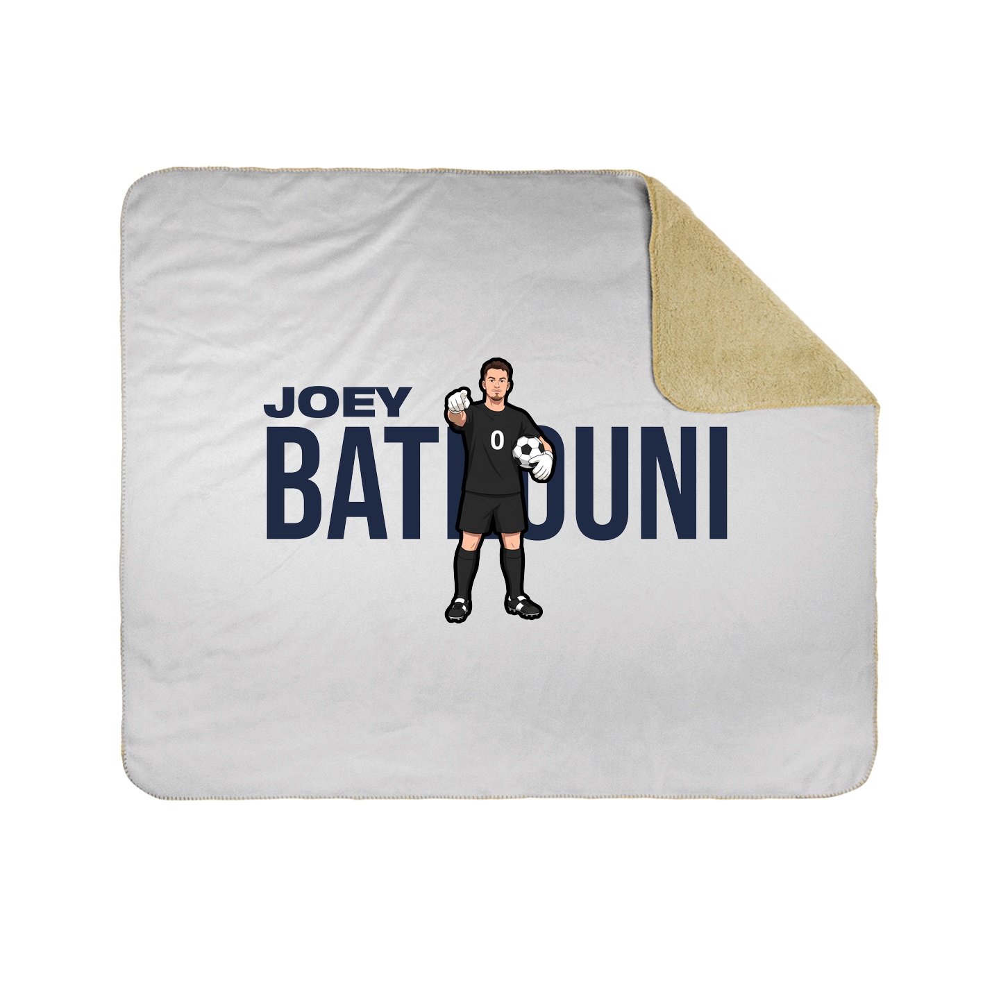 Throw Blanket — Player Name in White