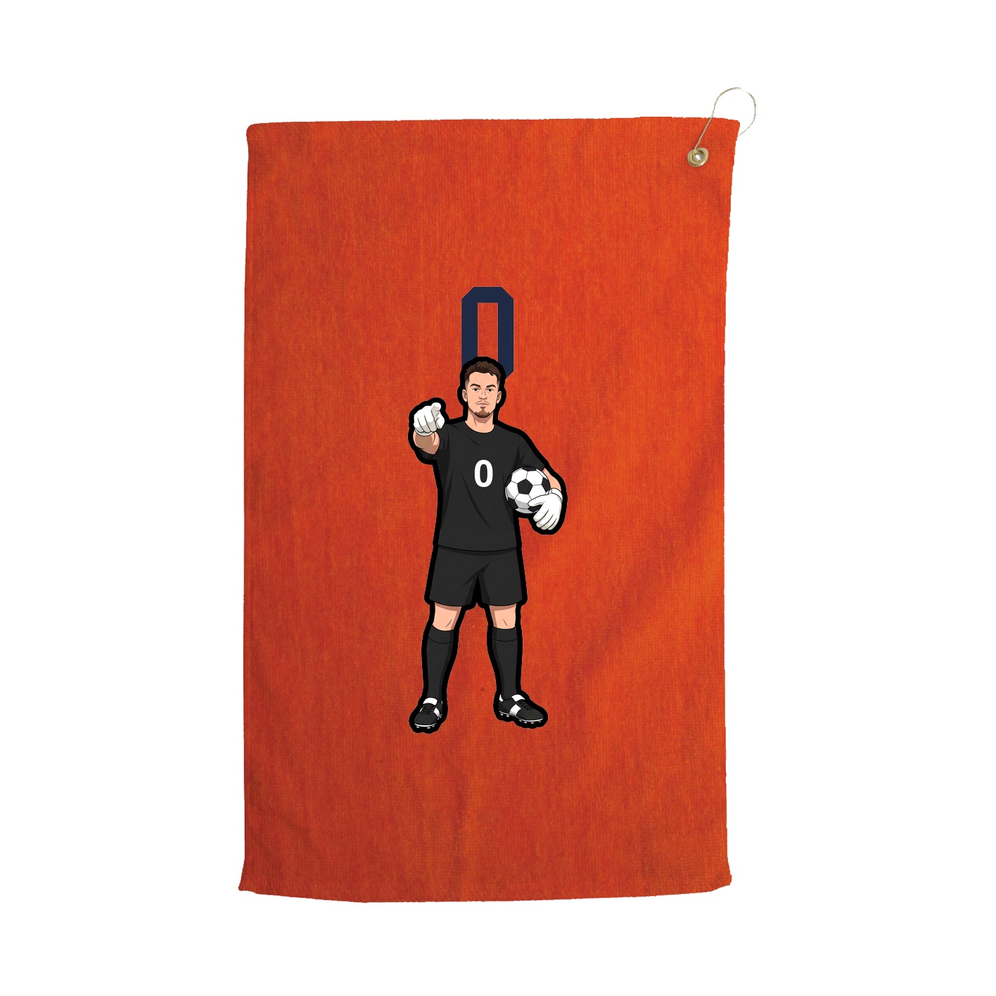 Golf Towel — Number Top in Orange