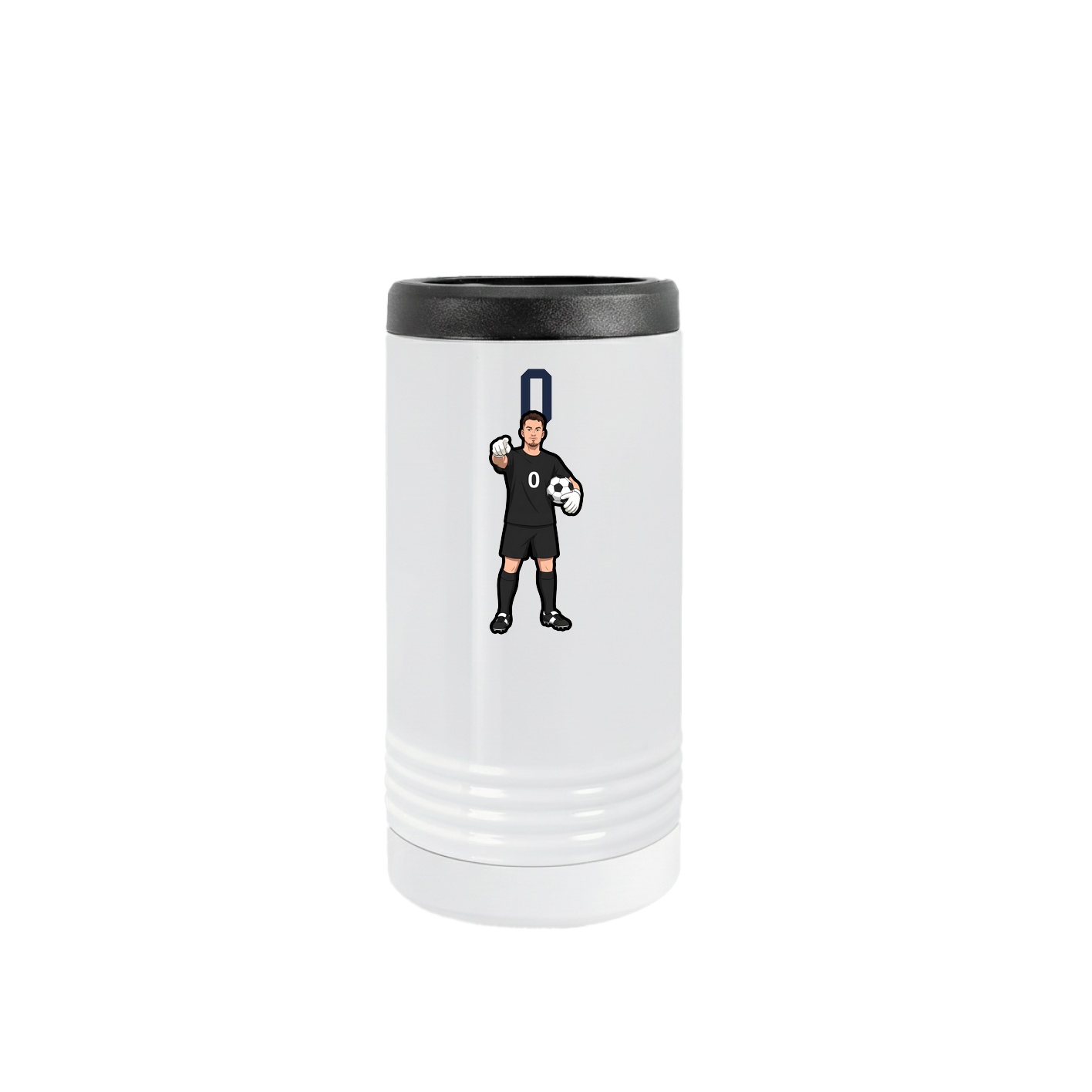 Slim Beverage Holder — Number Top in White