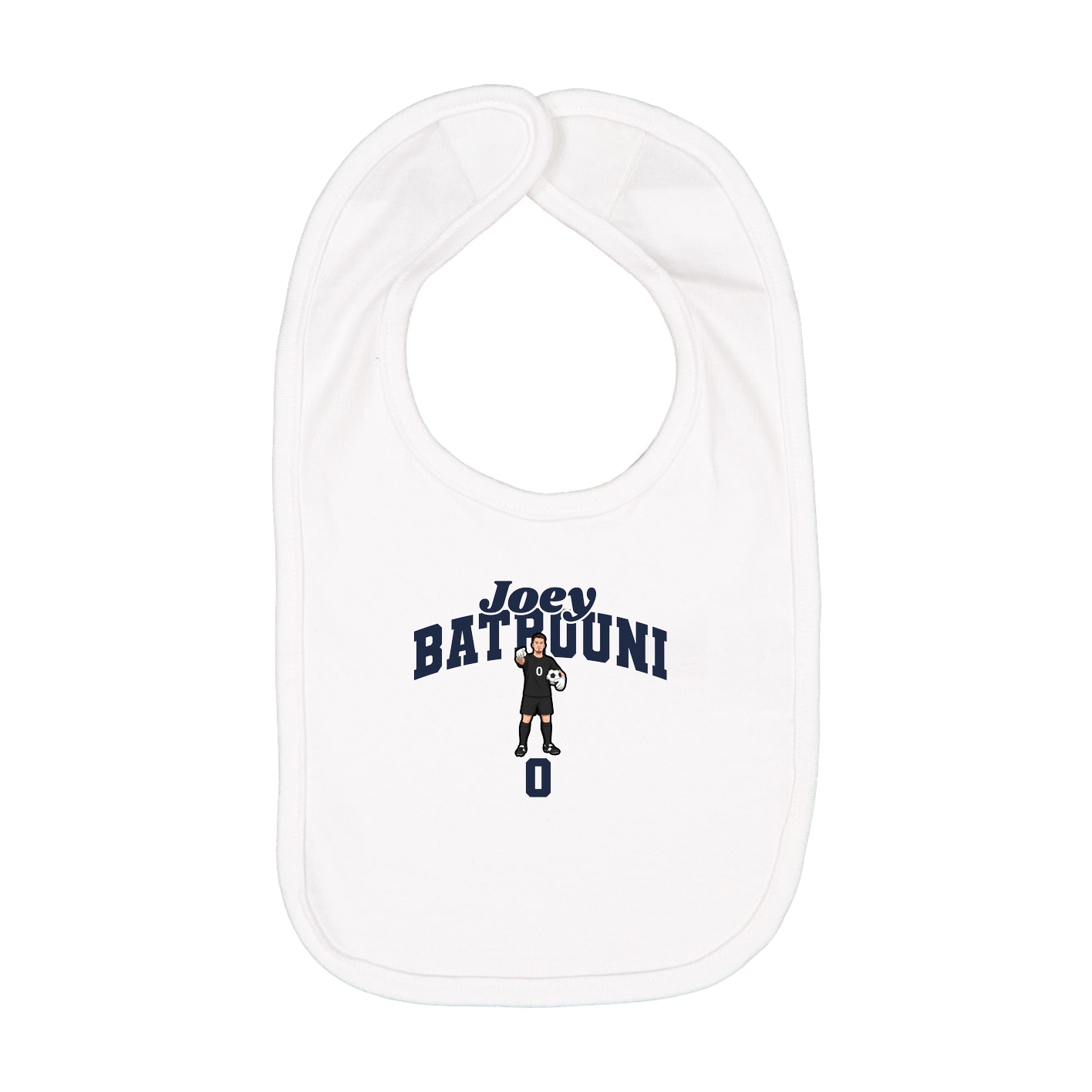 Infant Bib — Signature Arch in White