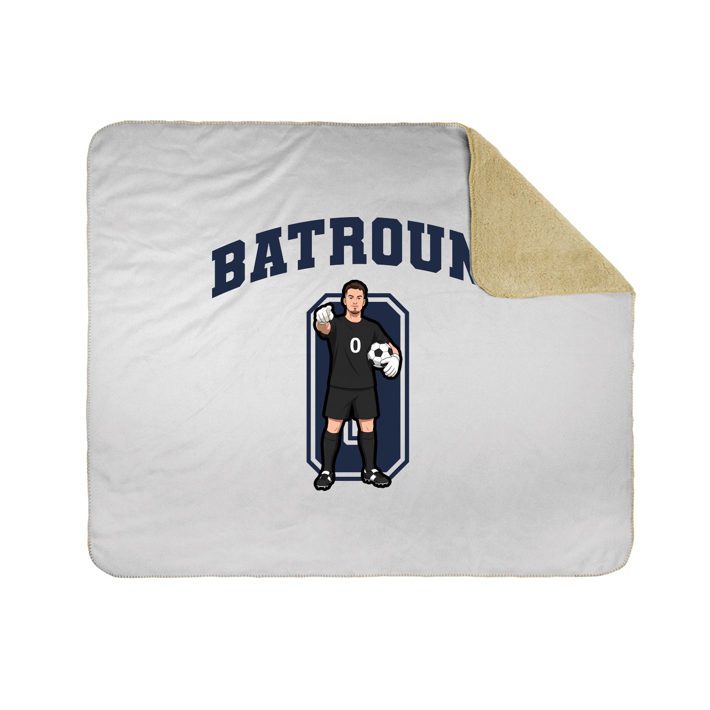 Throw Blanket — Number in White