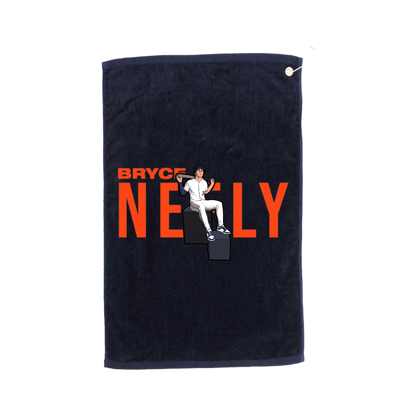 Golf Towel — Player Name in Navy