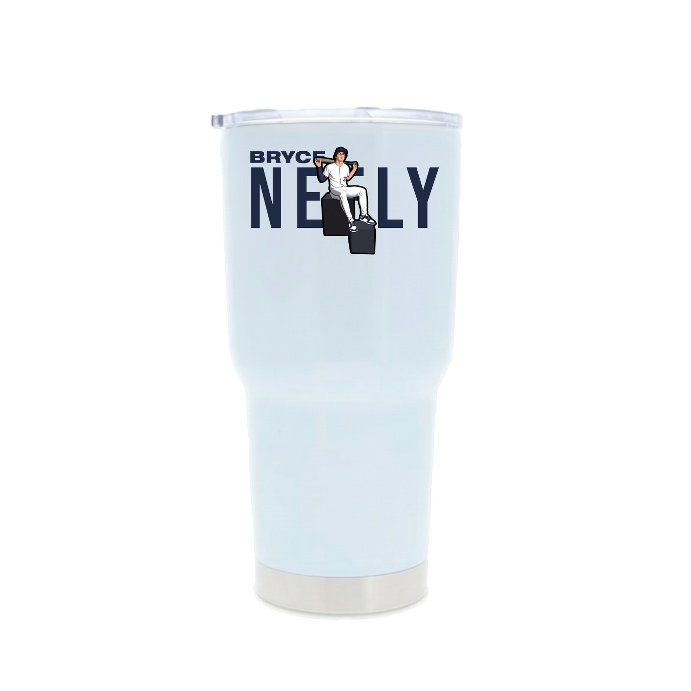 30oz Stainless Steel Tumbler — Player Name in White