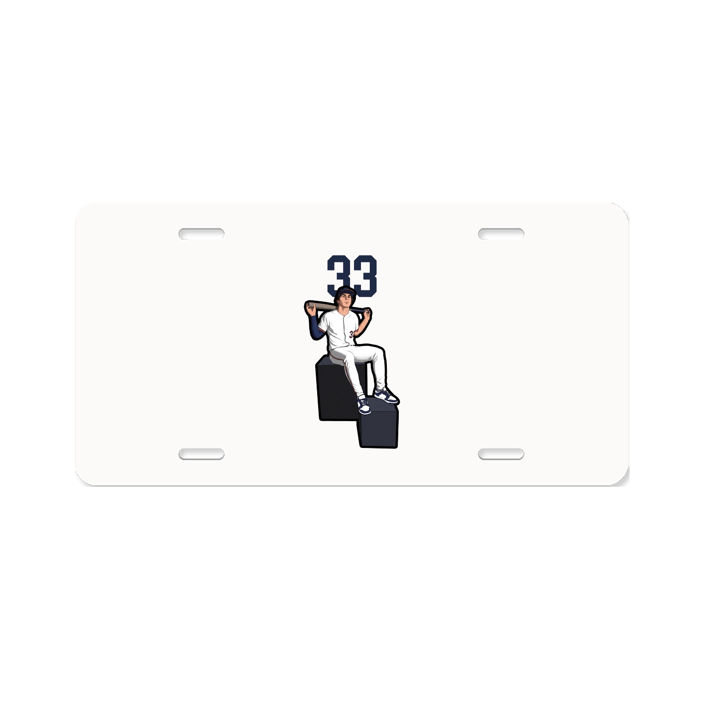 License Plate — Number Top in Classic