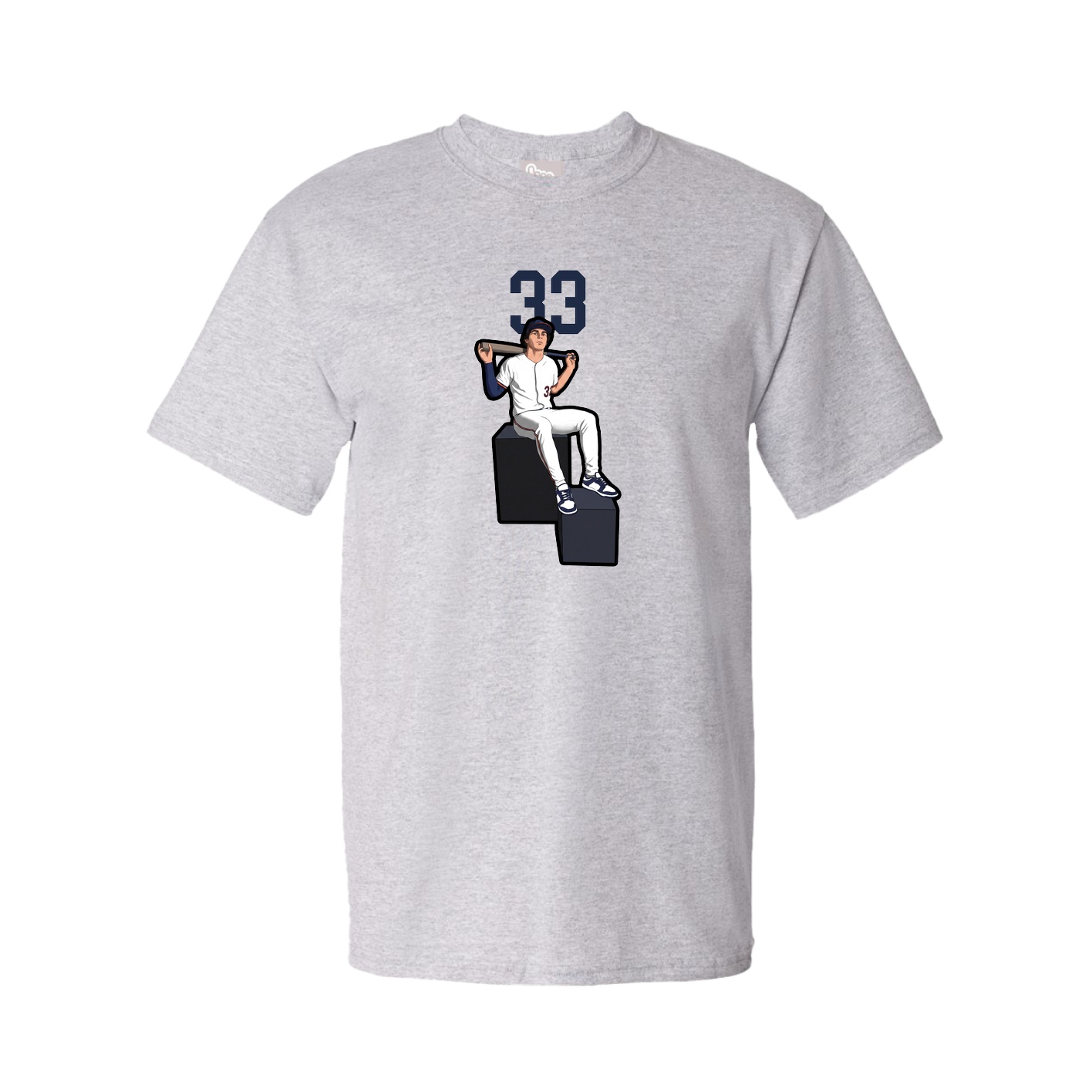 Youth Tee — Number Top in Grey