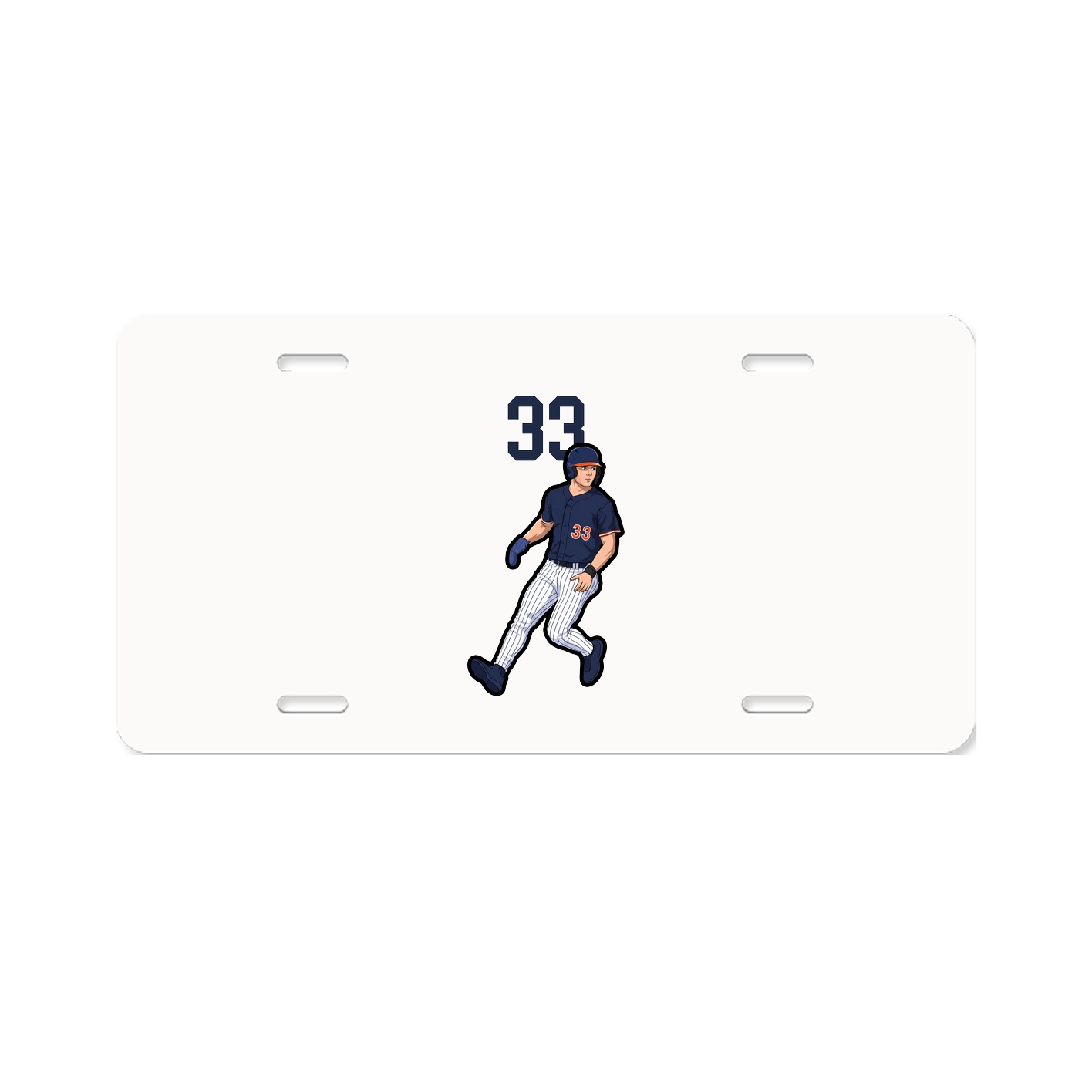 License Plate — Number Top in Classic