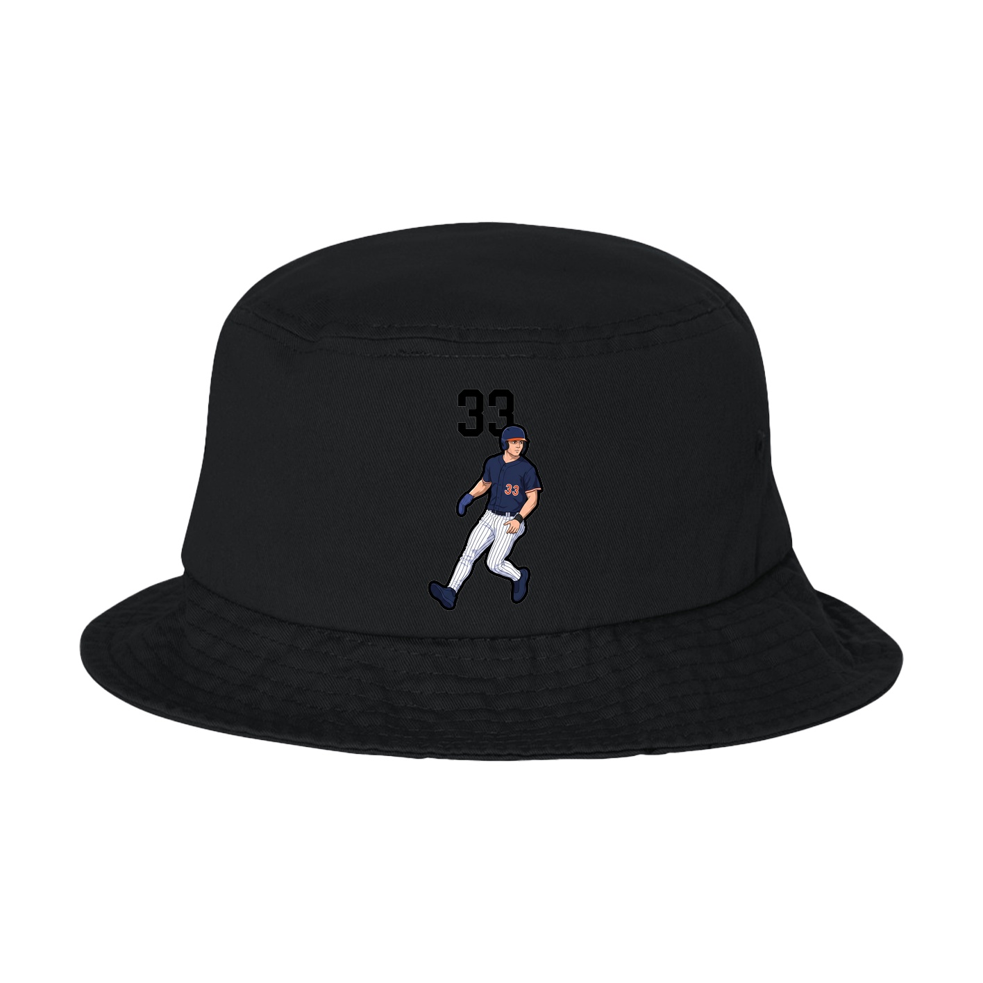 Bucket Cap — Number Top in Black