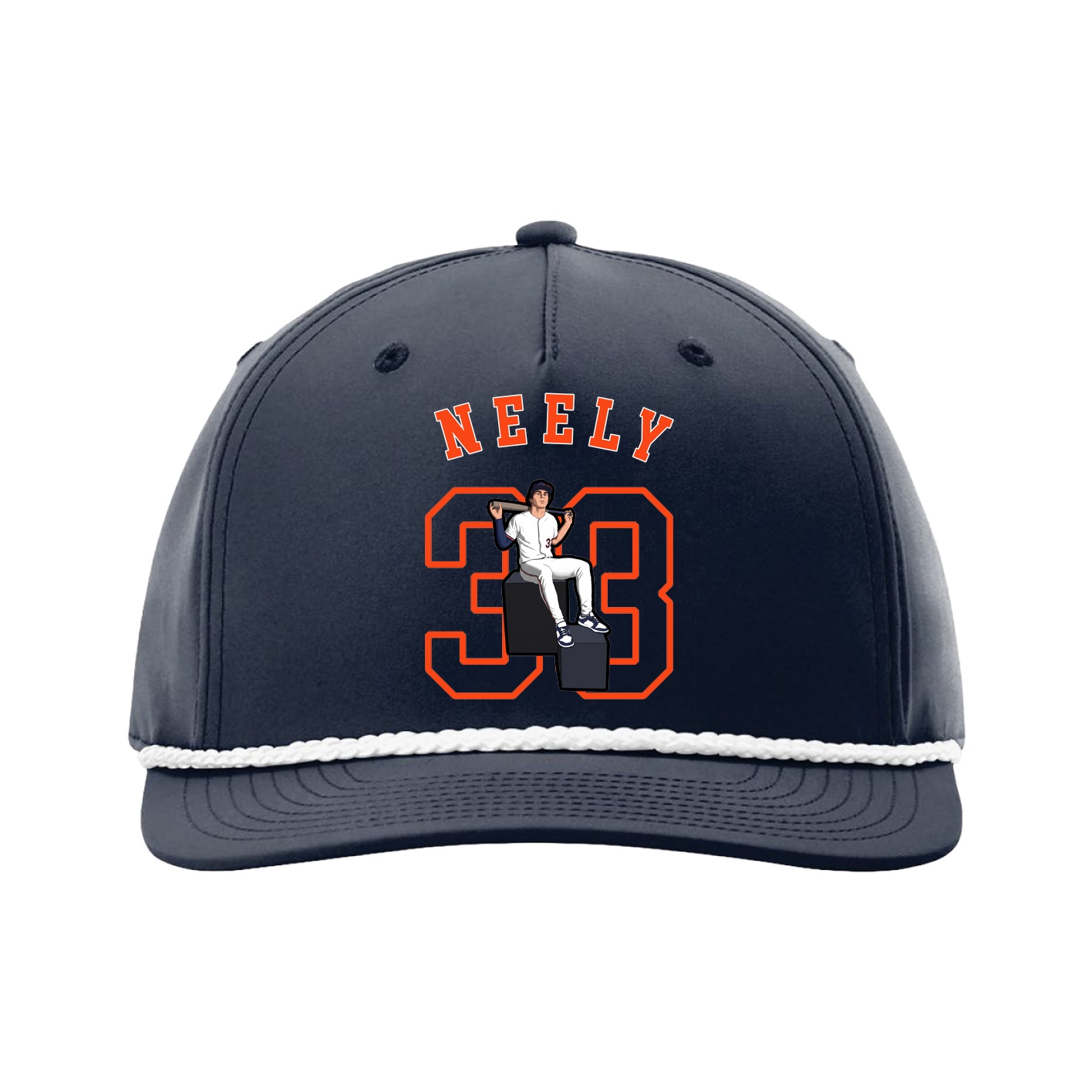 Five-Panel Classic Rope Cap — Shirsey Arch in Navy