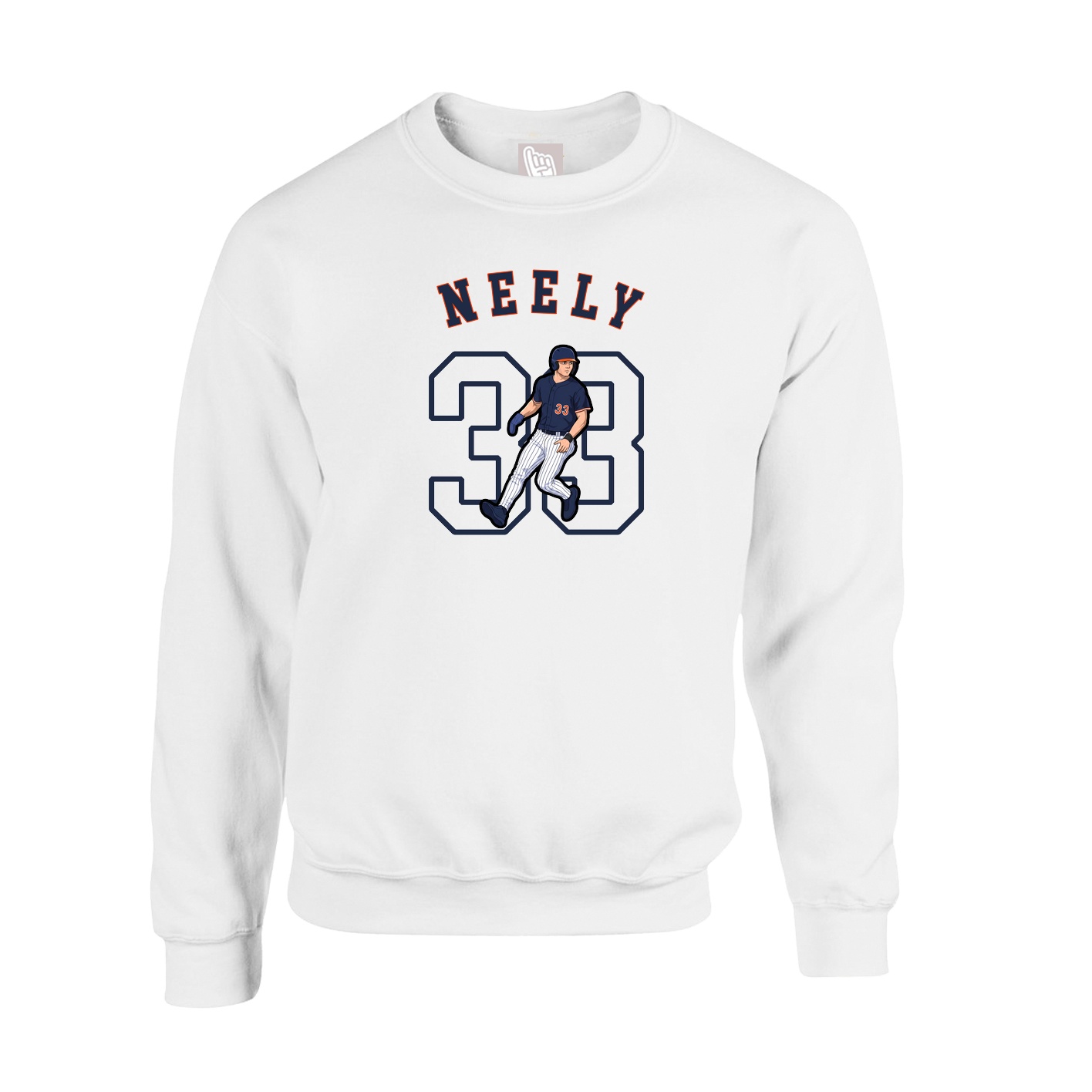 Fleece Crew — Shirsey Arch in White