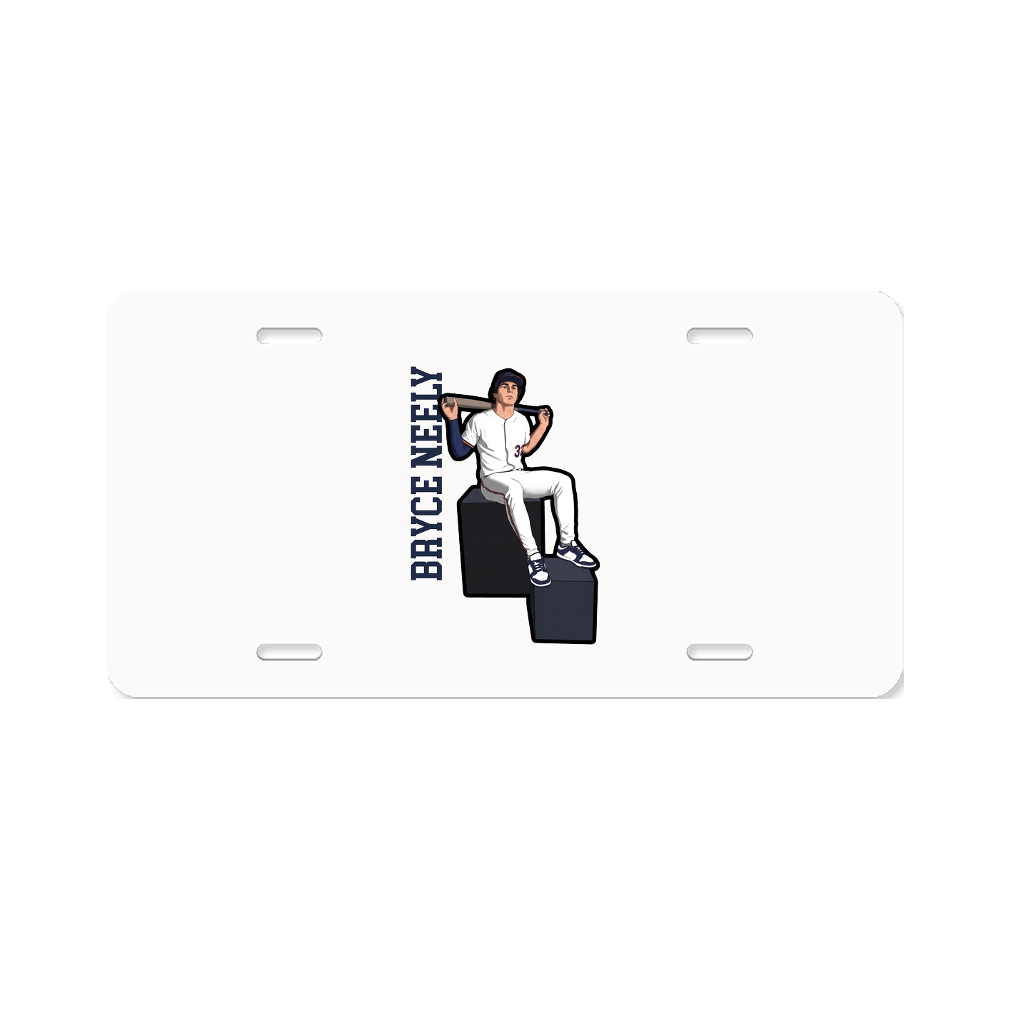 License Plate — Name Vertical in Classic