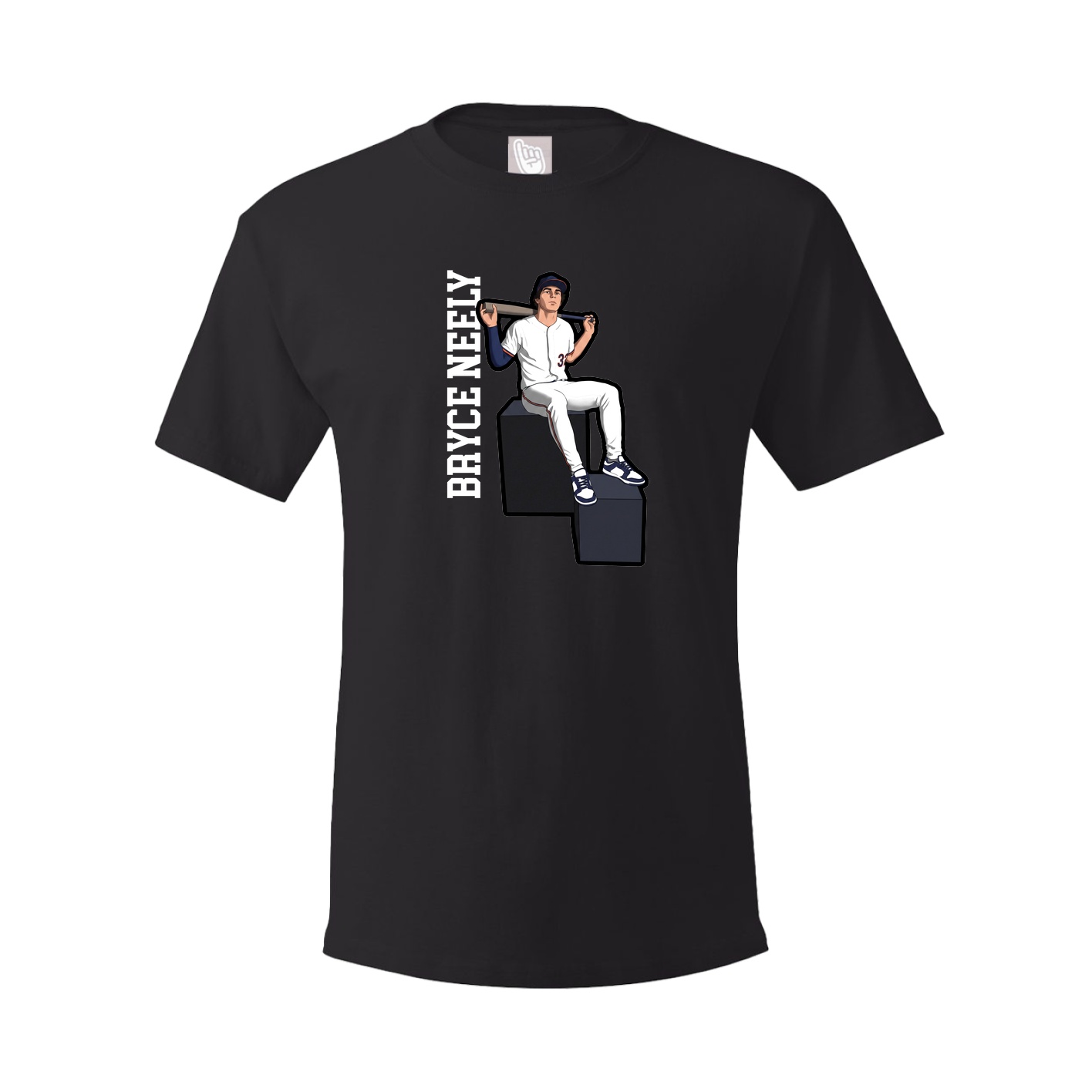 Youth Tee — Name Vertical in Black