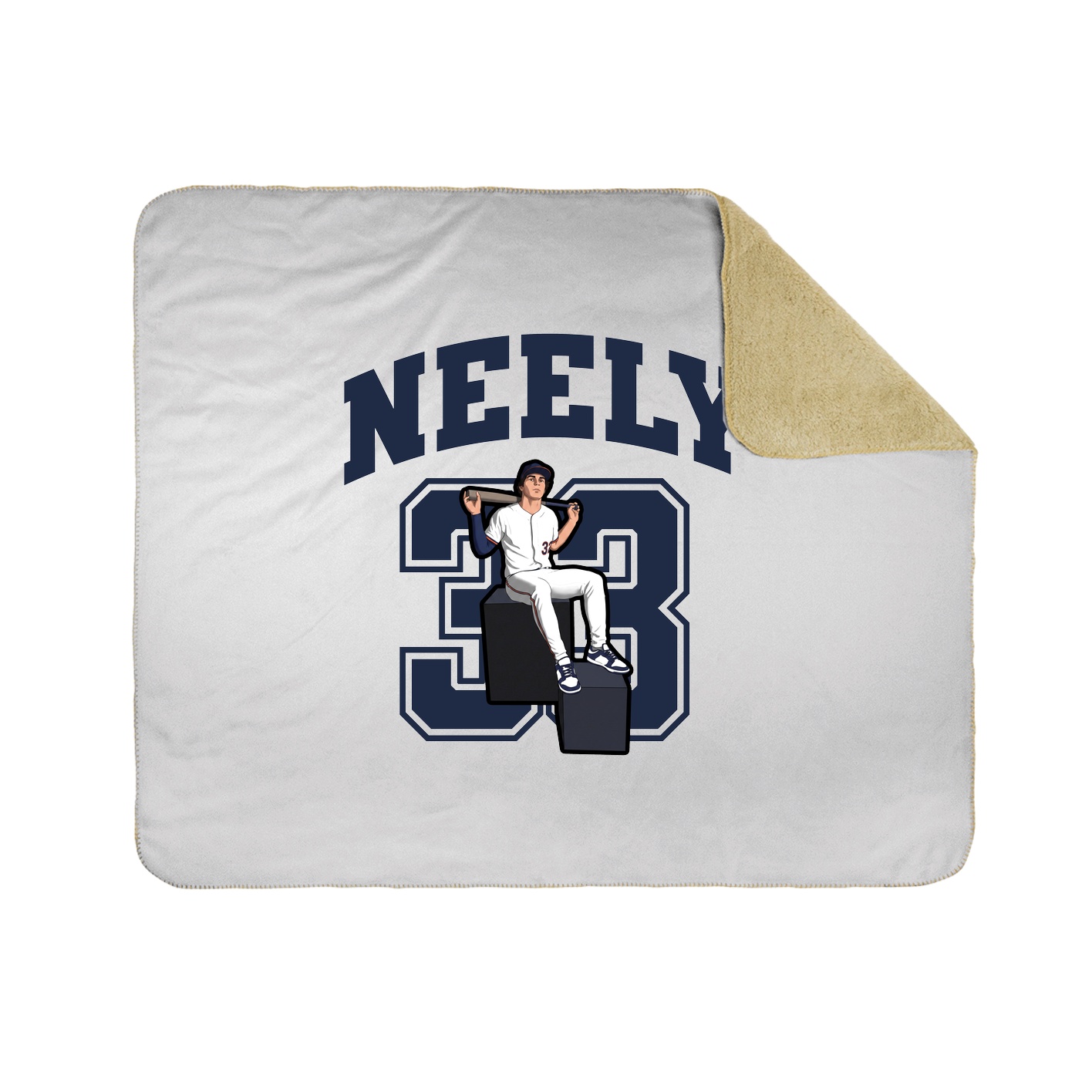 Throw Blanket — Number in White