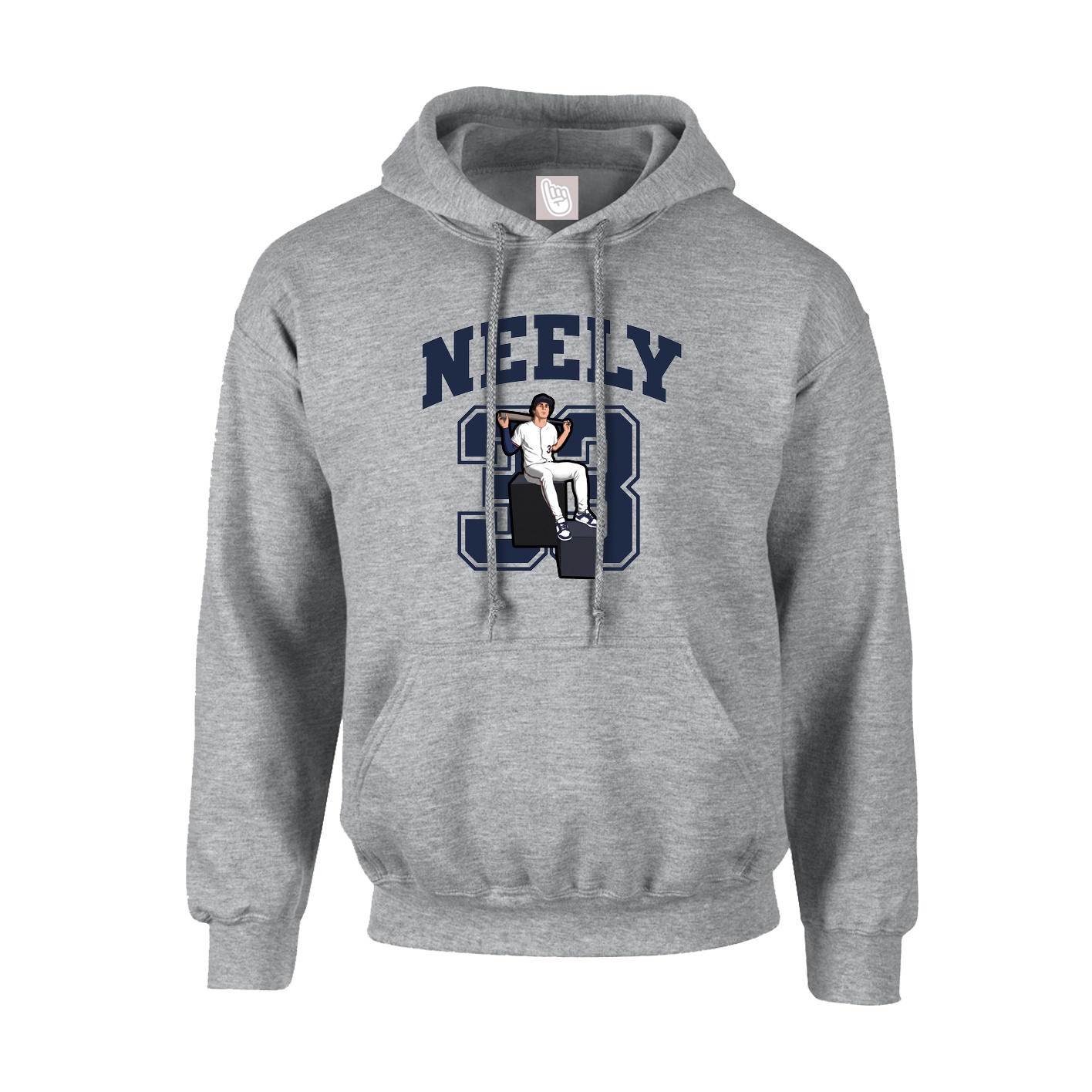 Hoodie — Number in Grey