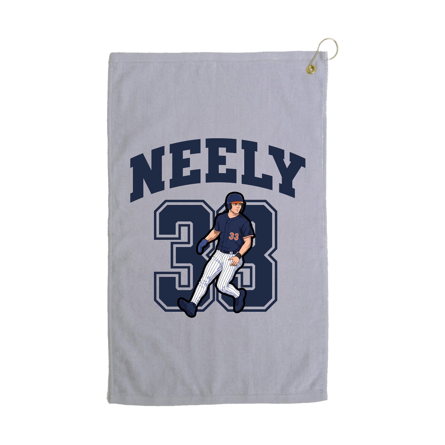 Golf Towel — Number in Grey
