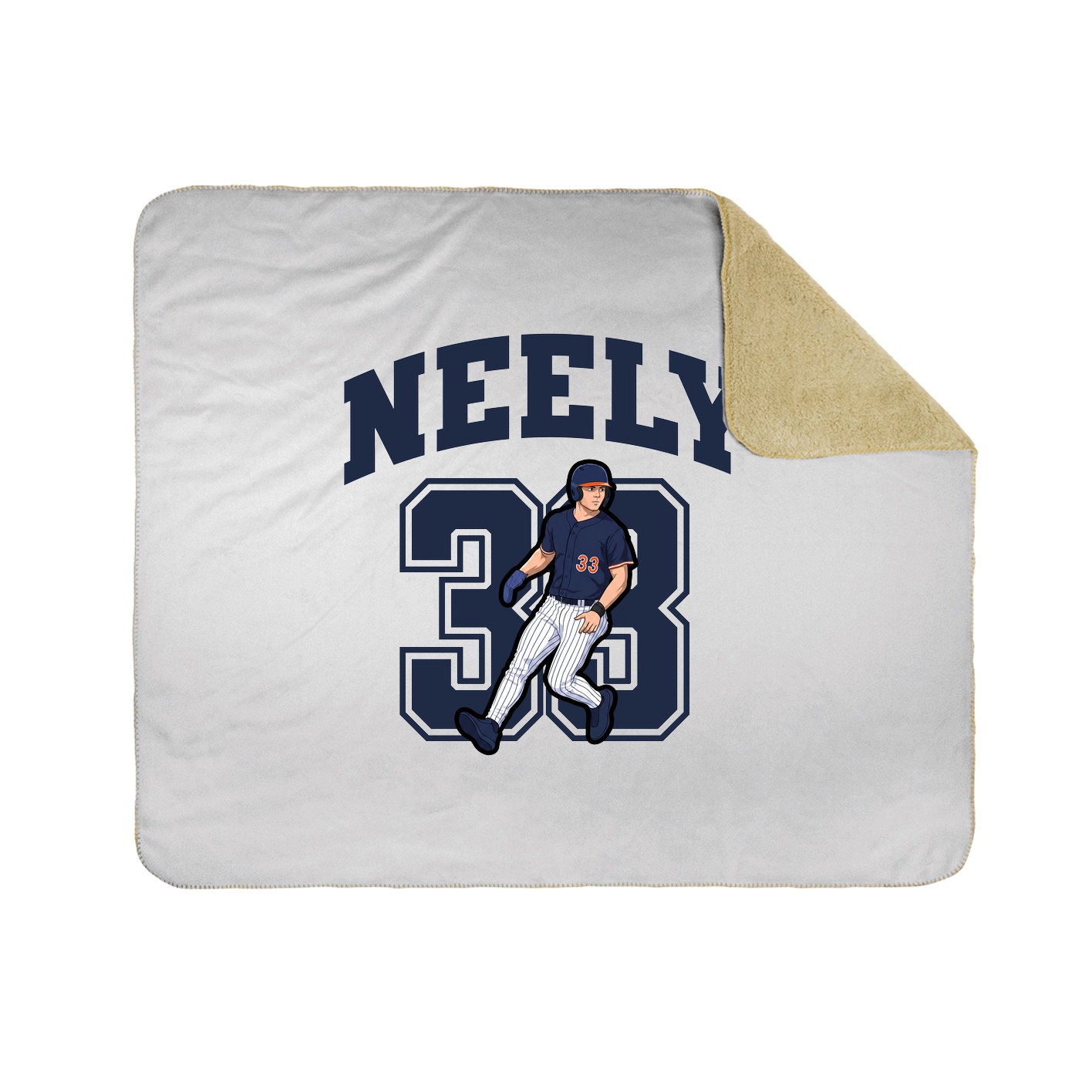 Throw Blanket — Number in White
