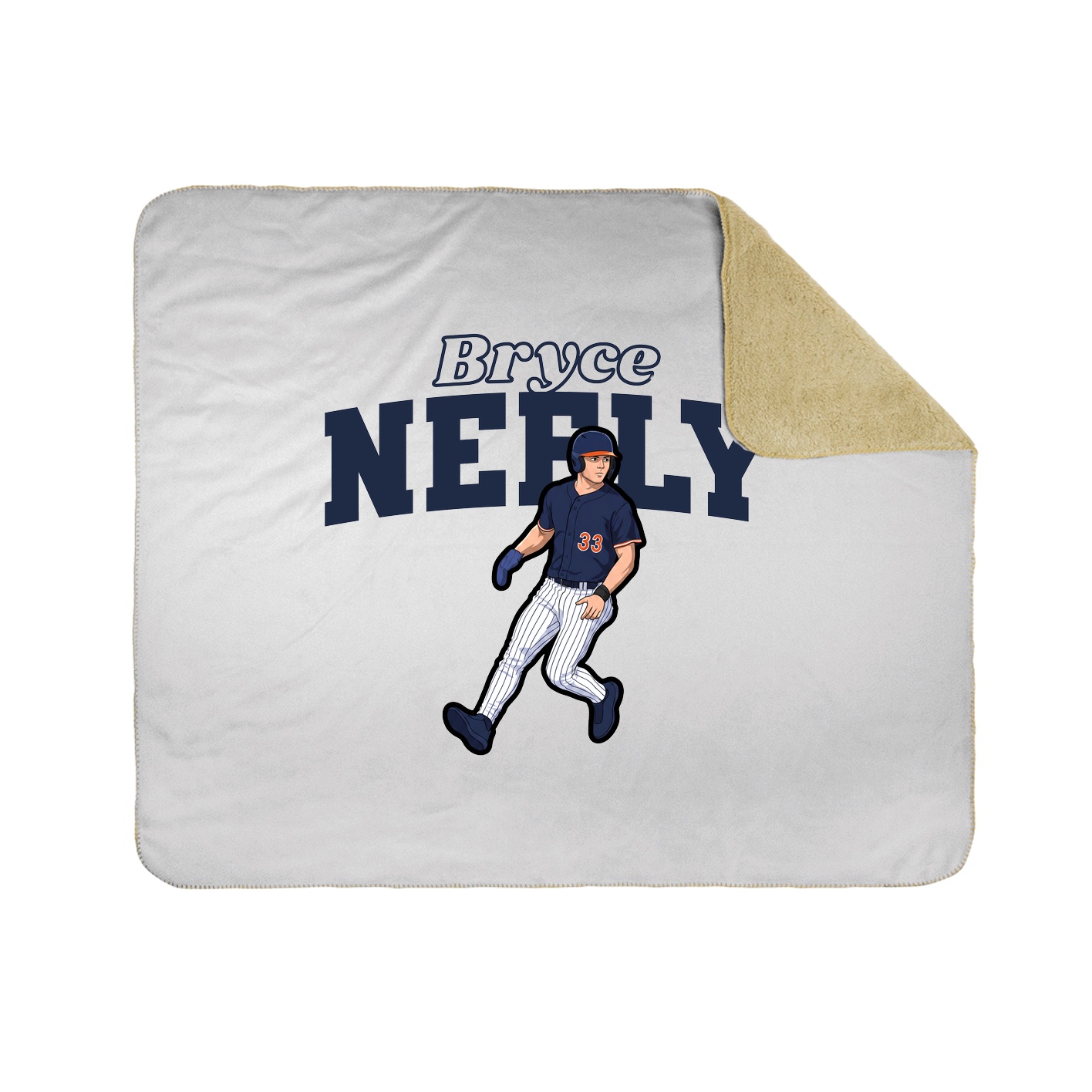 Throw Blanket — Name Arch in White